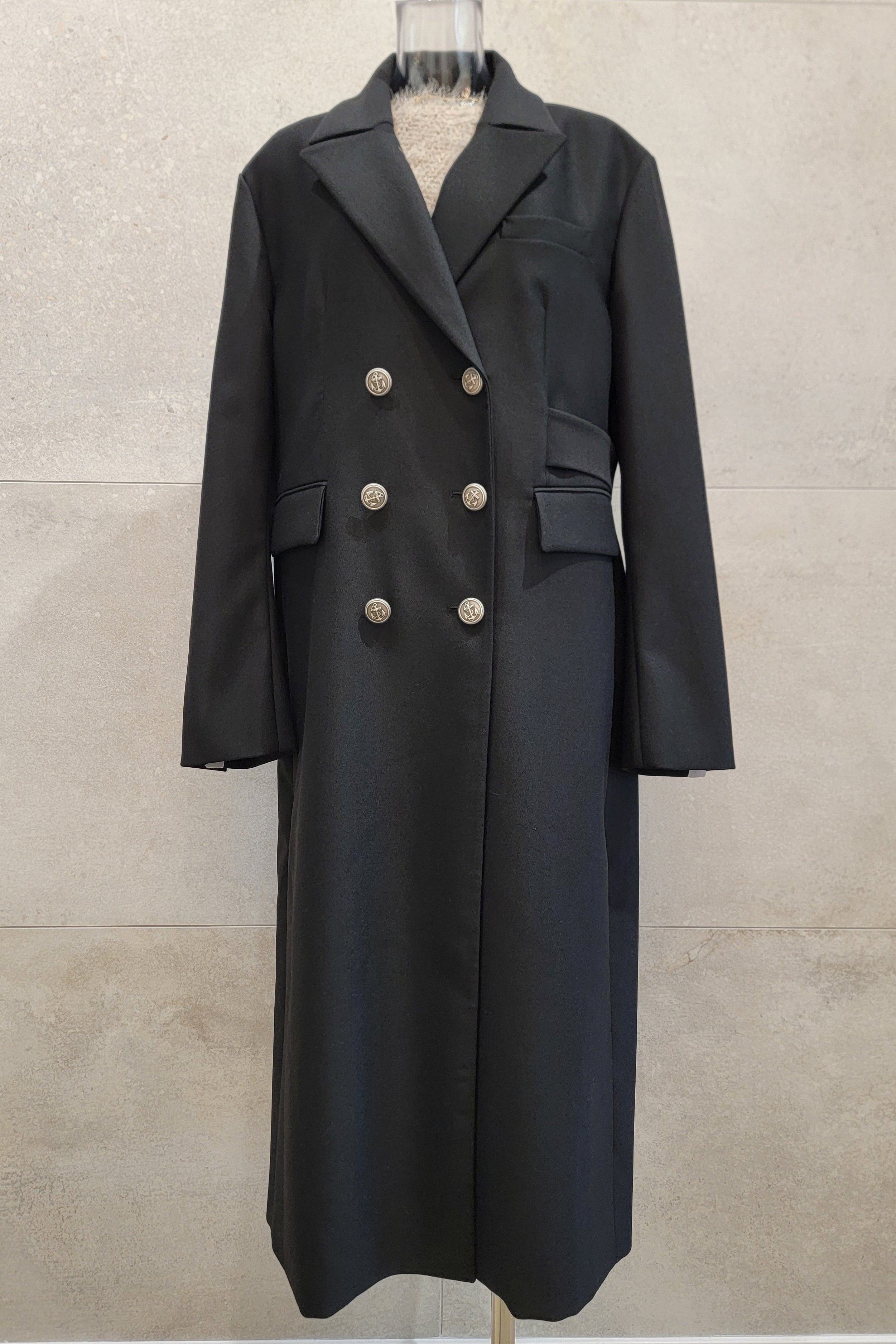 Wool Silver Boss Coat