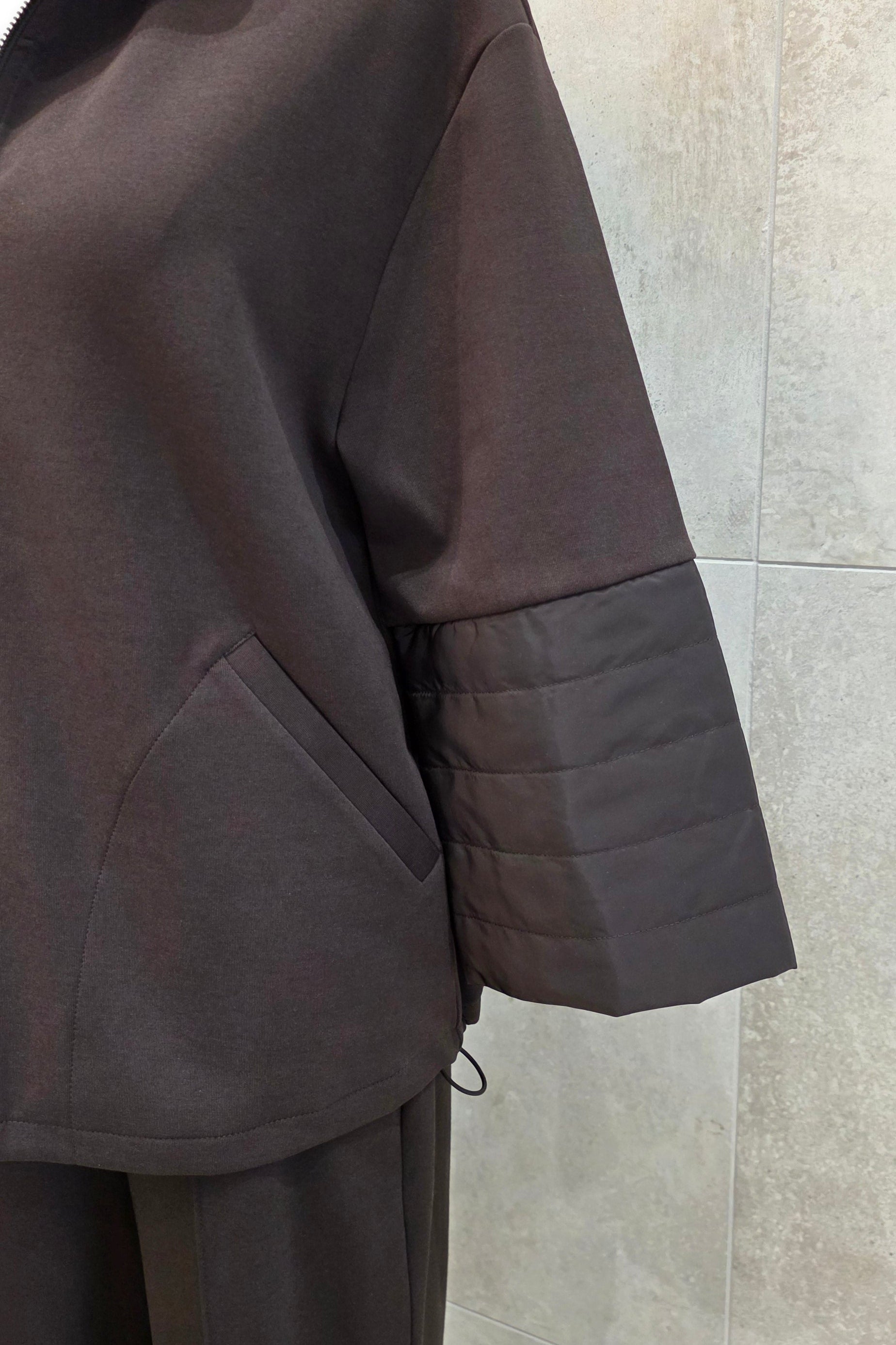 Puffer Sleeve Jersey Jacket