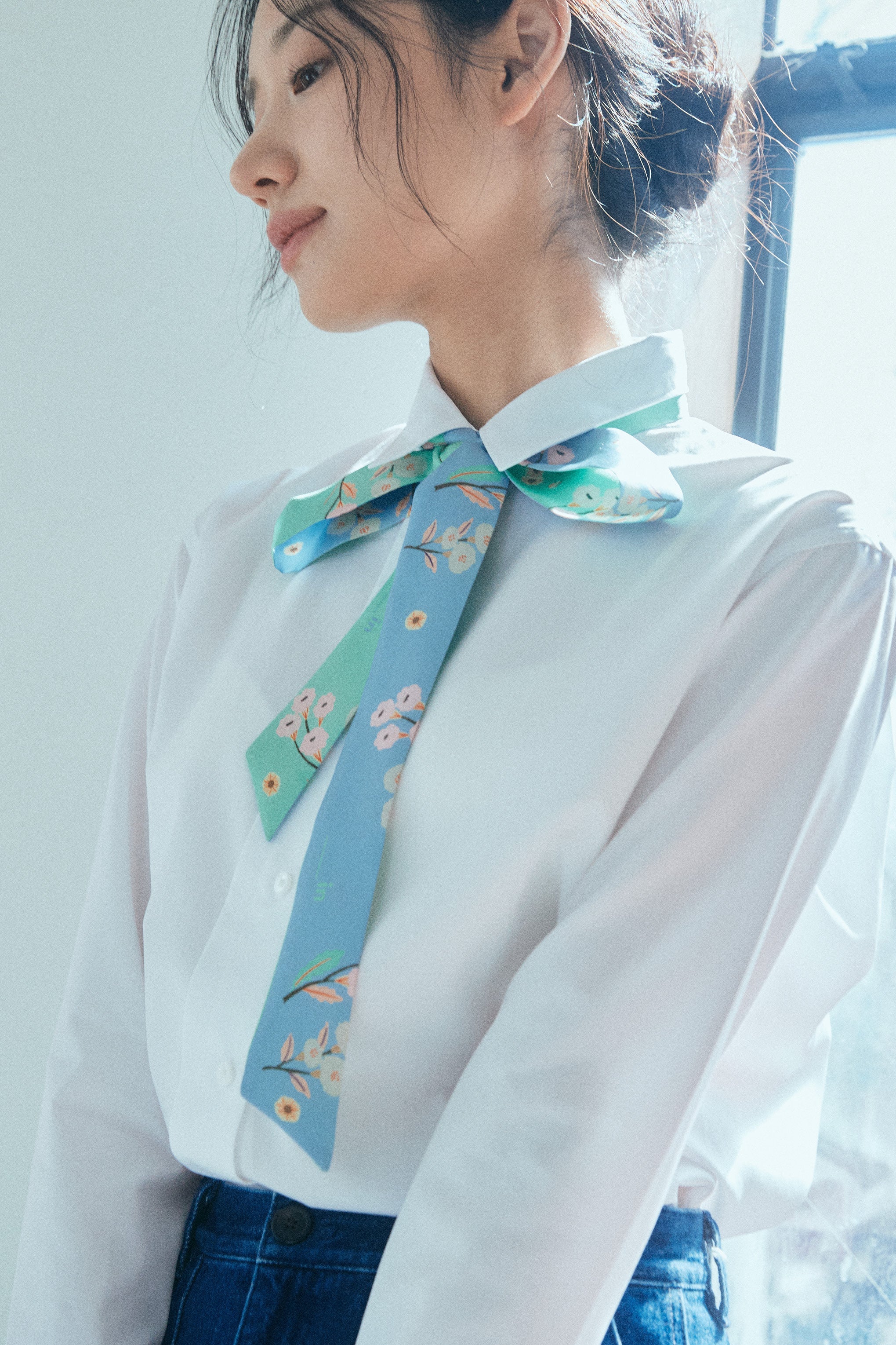 Twilly Silk Ribbon Scarf Long
