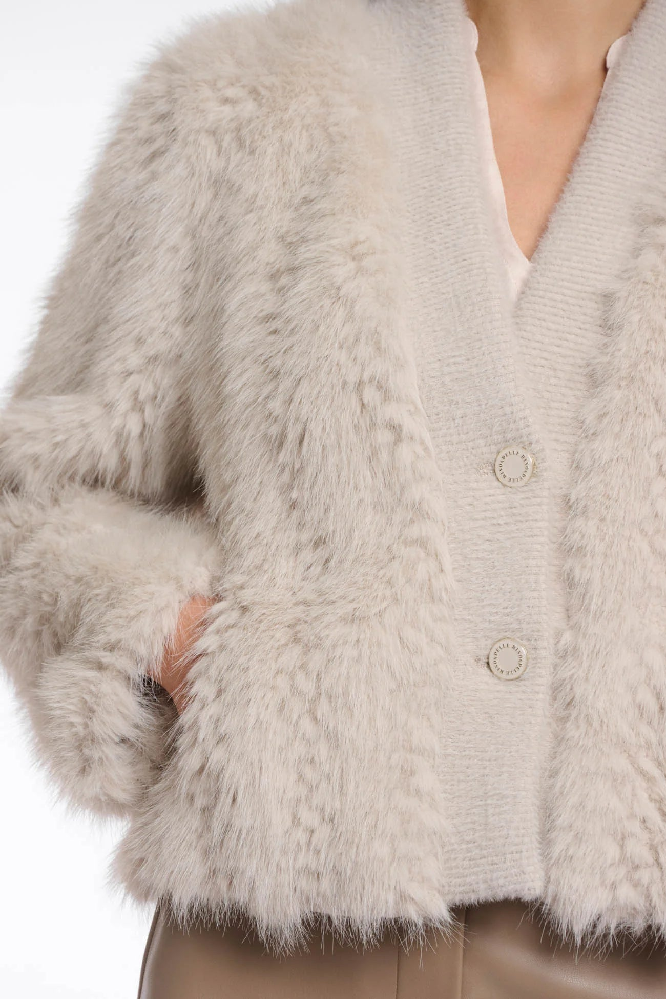 Faux Fur Cardigan Jacket