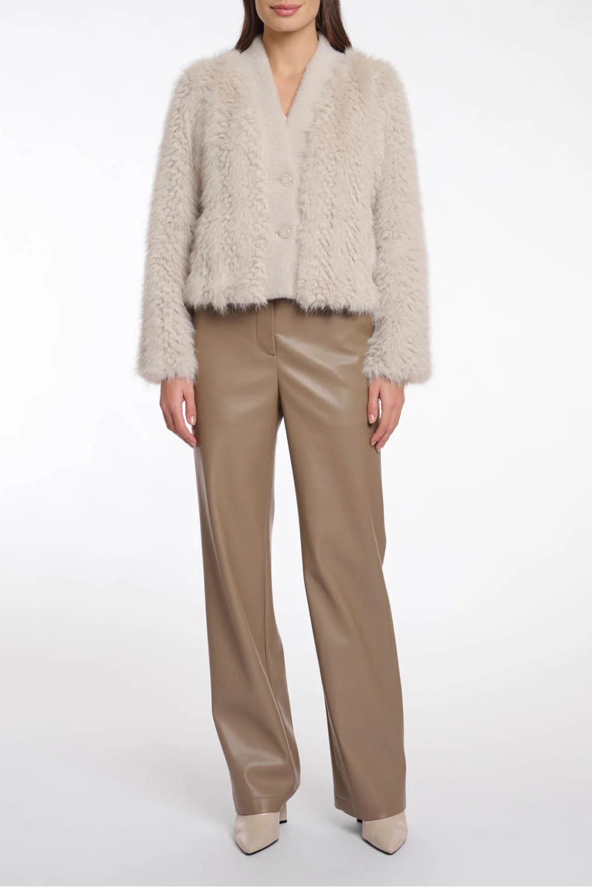 Faux Fur Cardigan Jacket