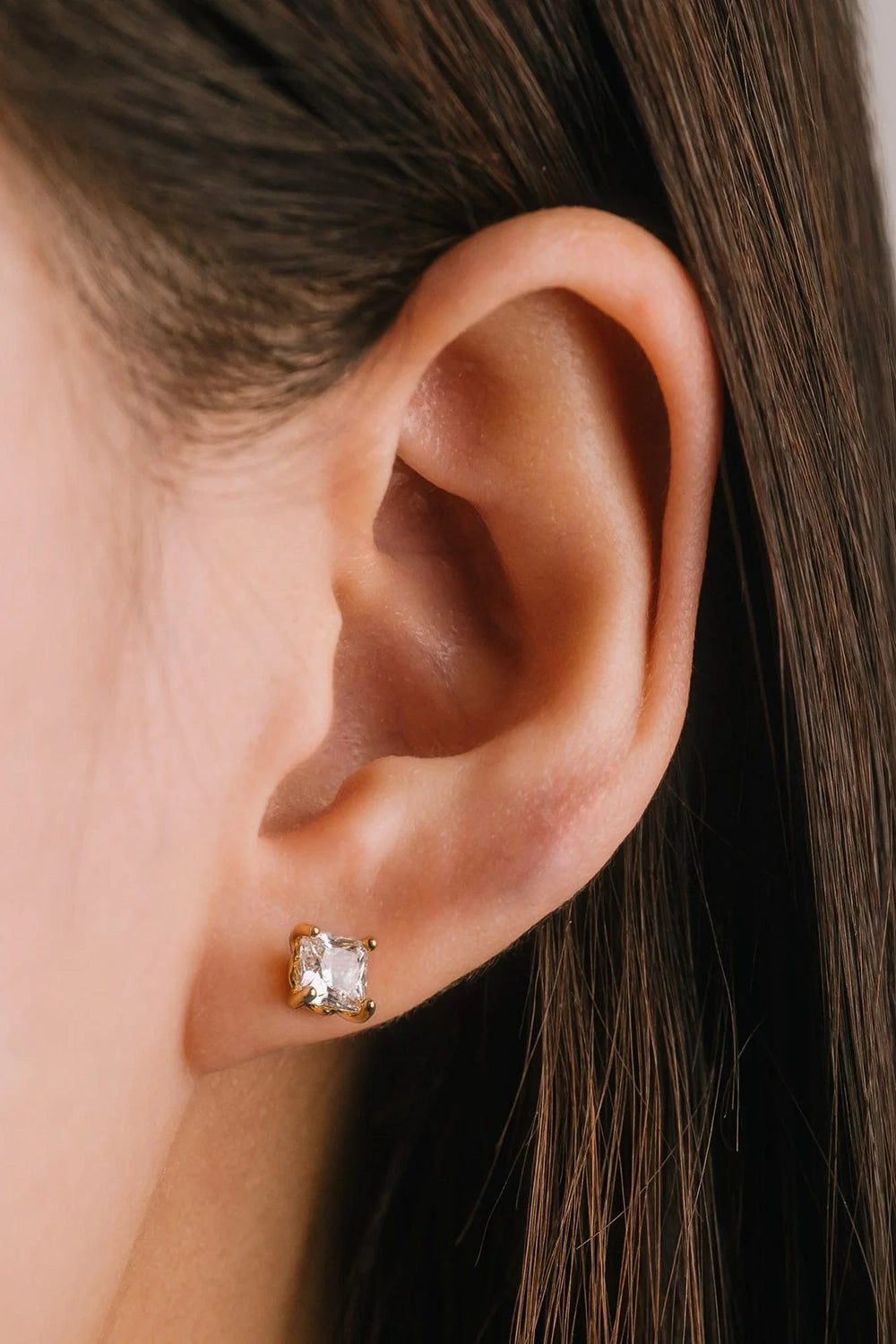 Alpha Square Stud Earrings