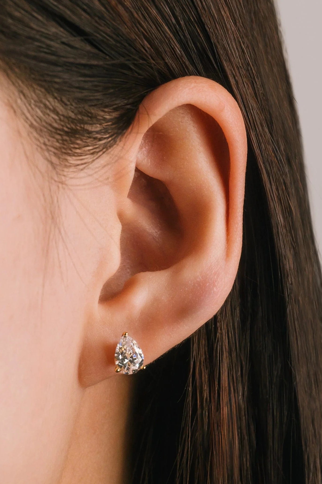 Alpha Teardrop Stud Earrings