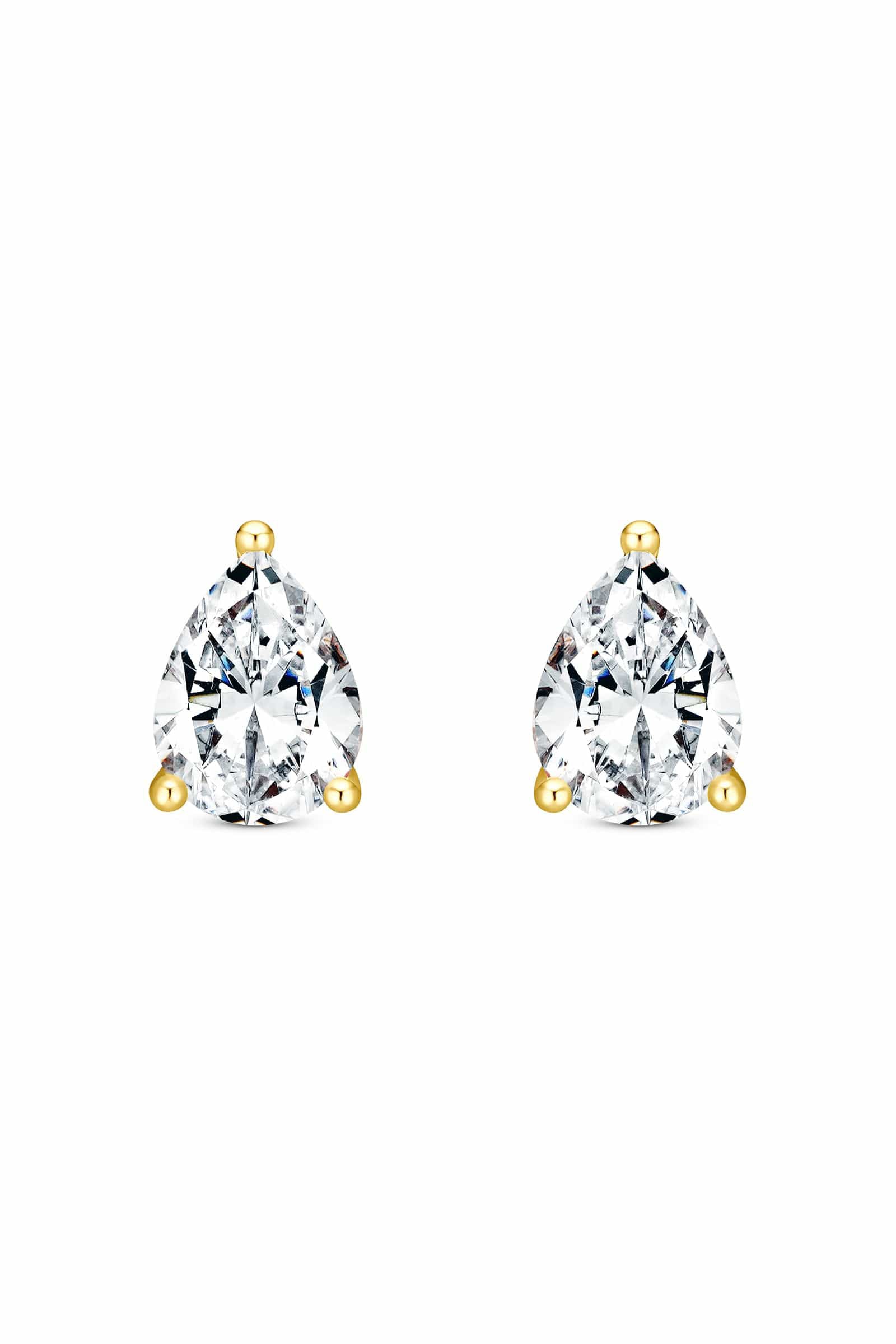 Alpha Teardrop Stud Earrings