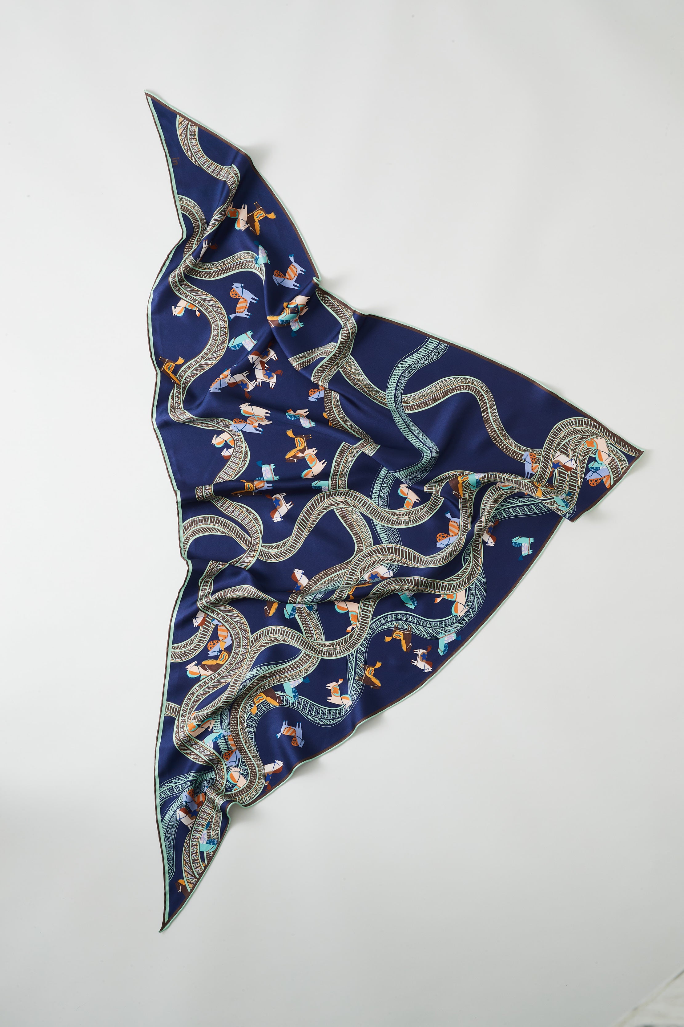 Equine Triangle Silk Scarf
