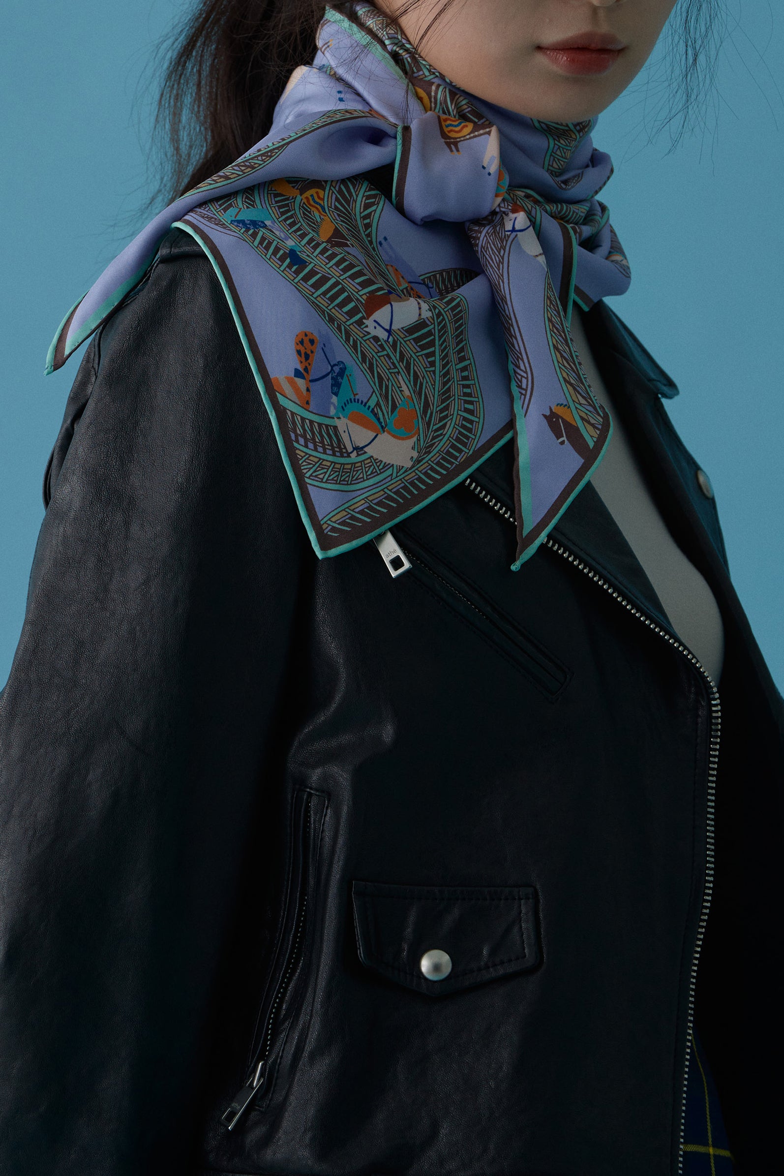 Equine Triangle Silk Scarf