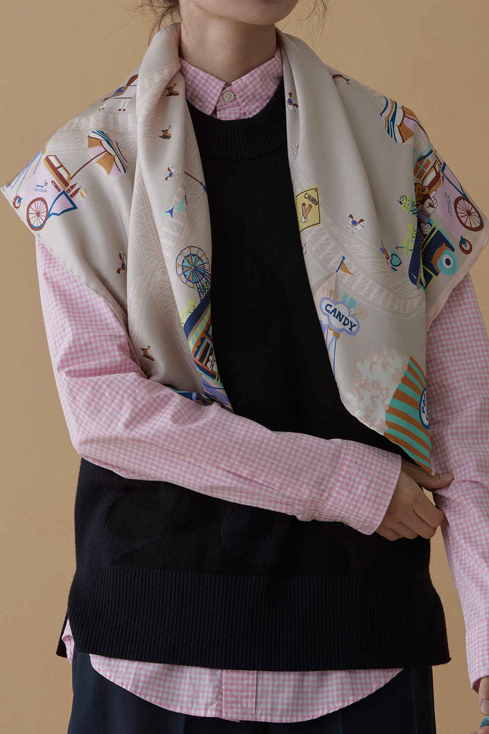 Fête Square Silk Scarf