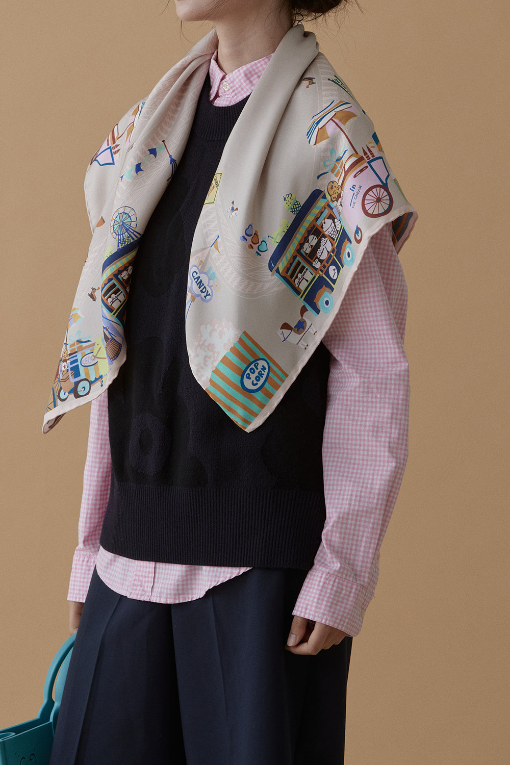 F??te Square Silk Scarf