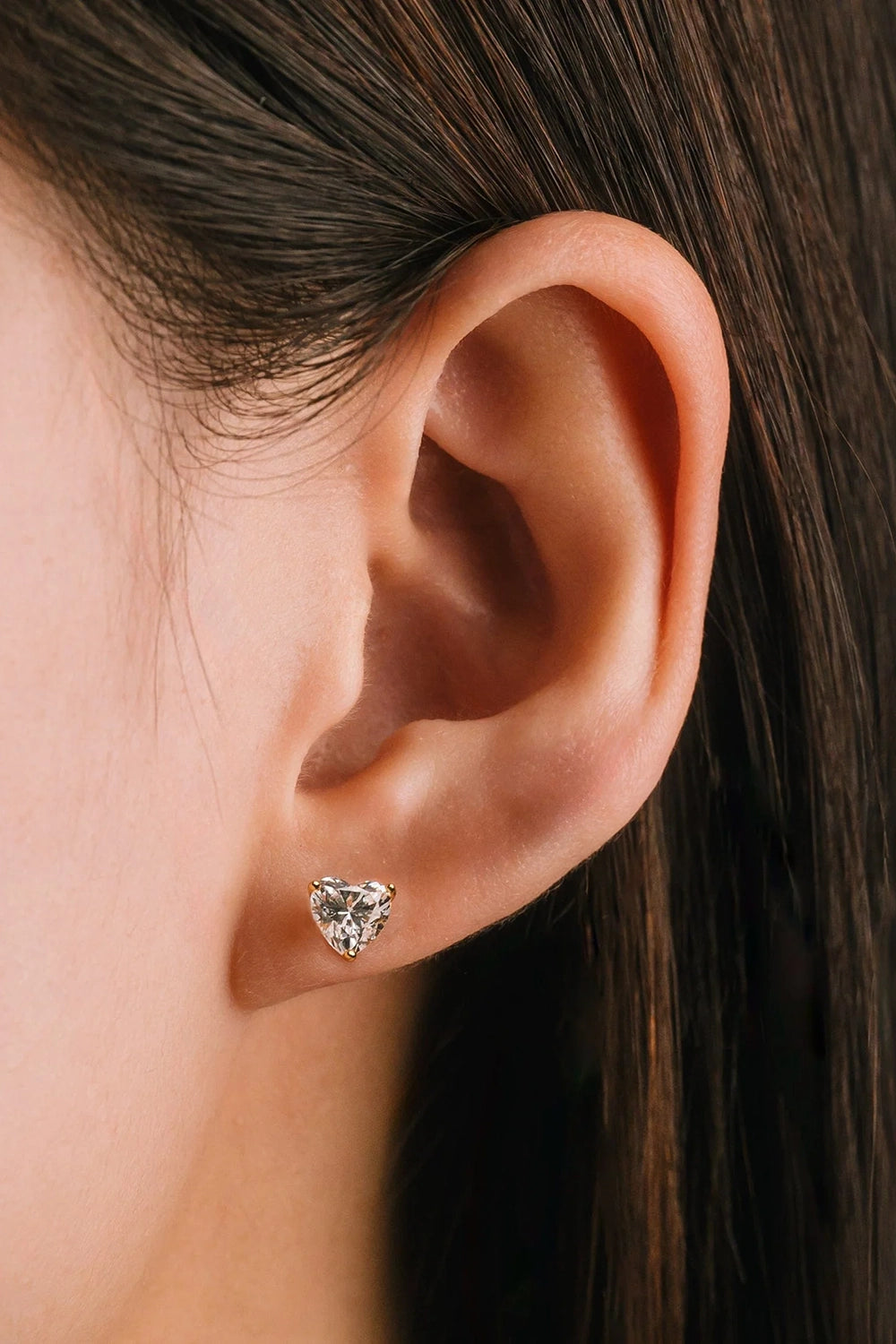 Alpha Heart Stud Earrings