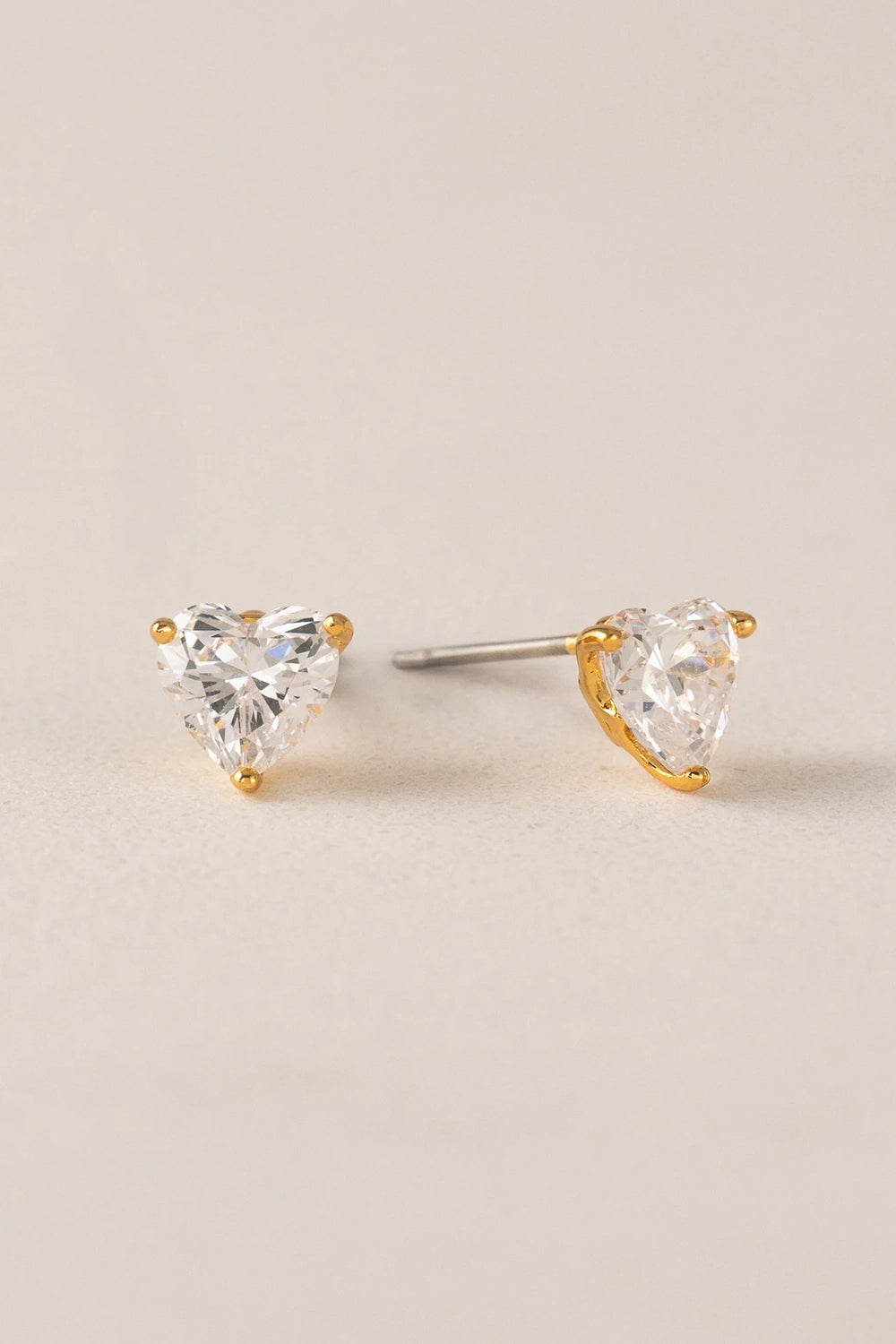 Alpha Heart Stud Earrings