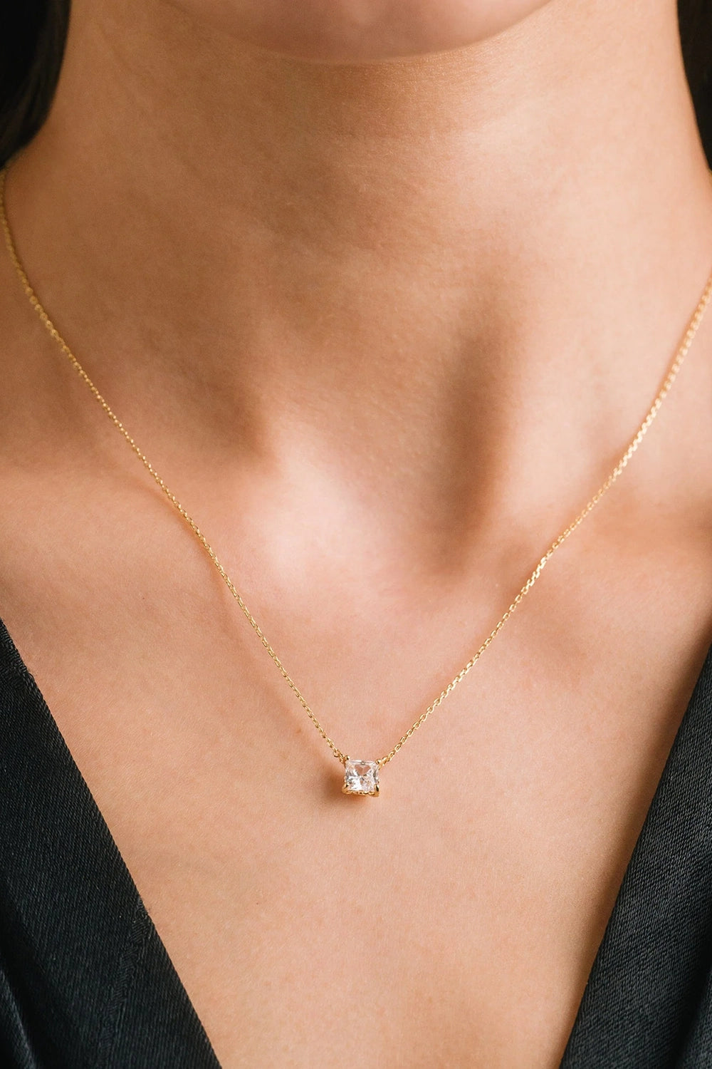 Alpha Square Necklace