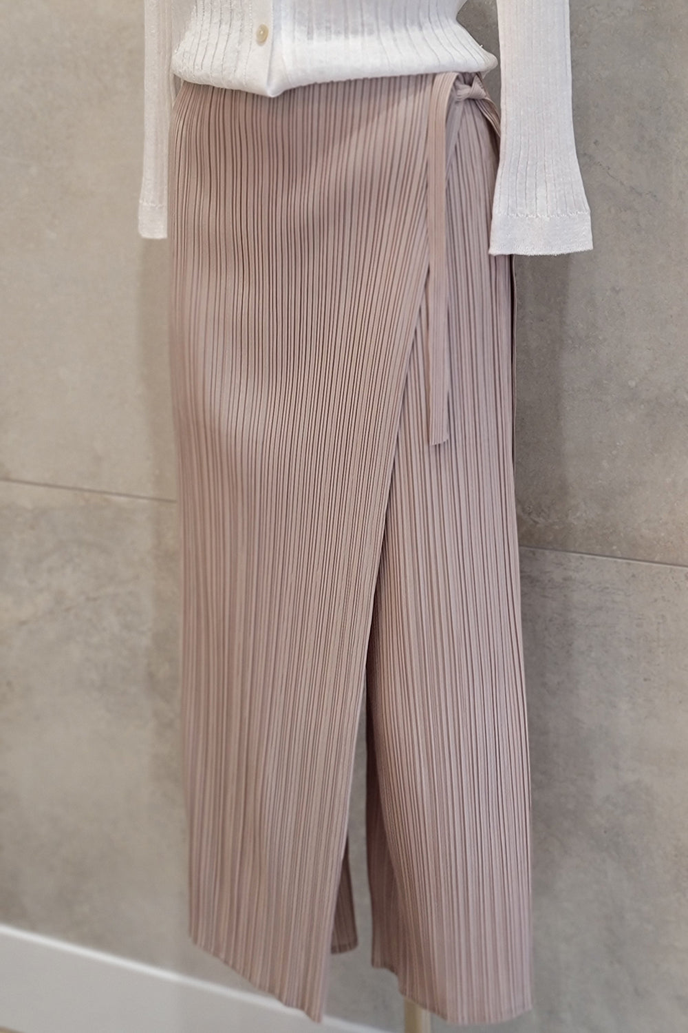 Wrap Detail Pleated Pants