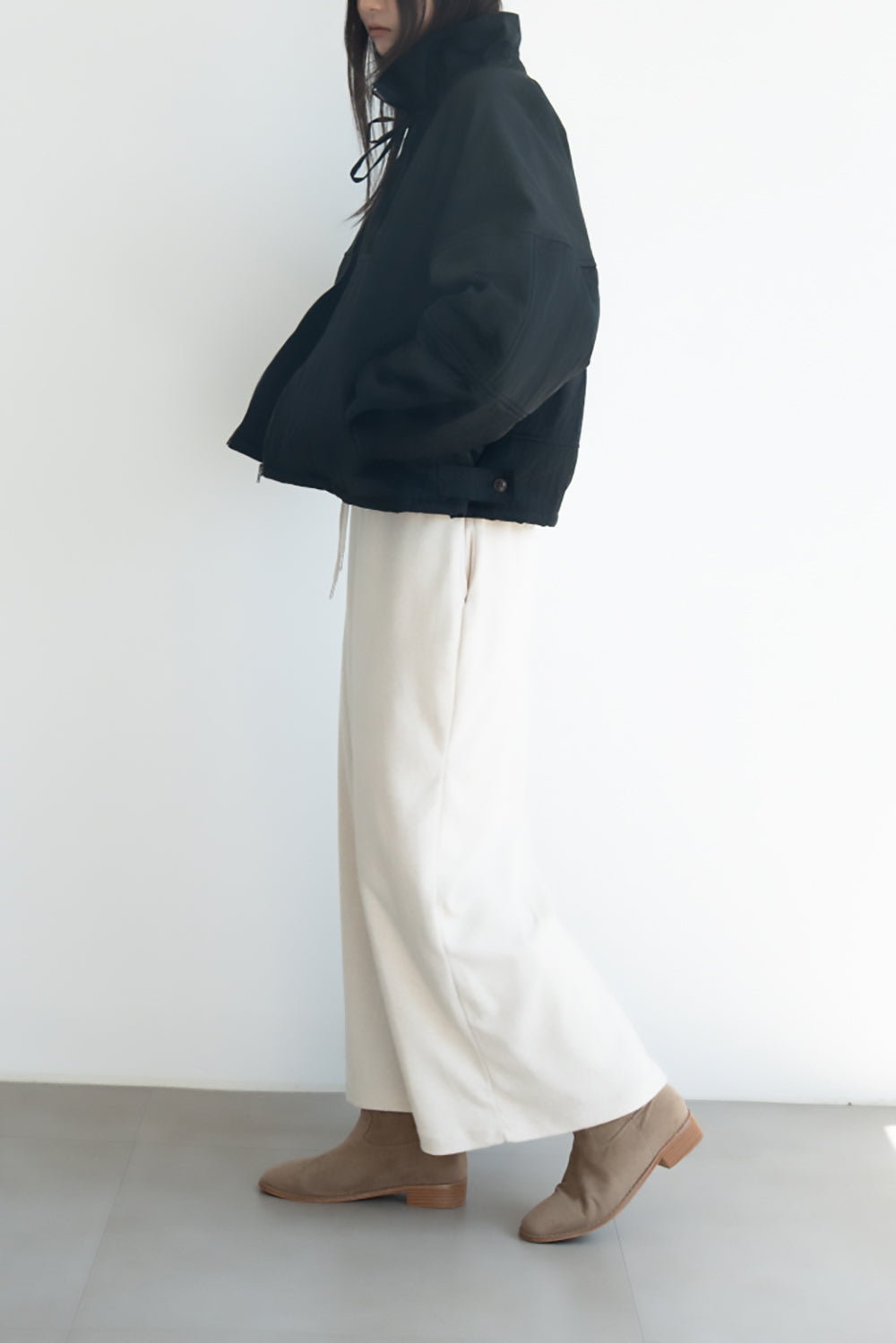 Balloon Sleeve Blouson Jacket