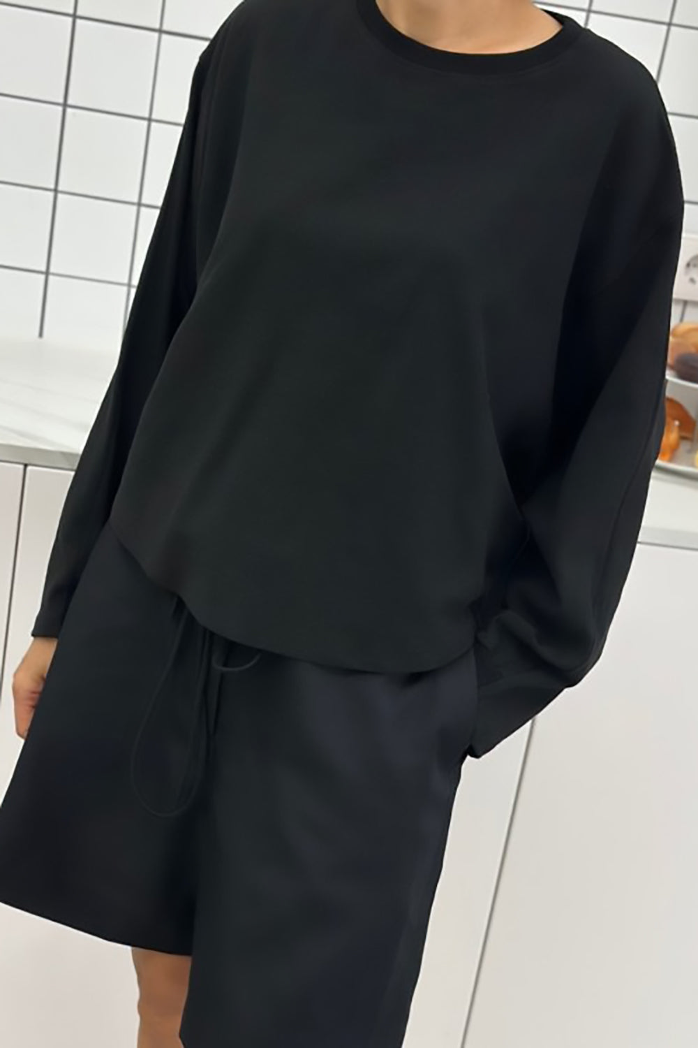 Macie Curved Hem Sweatshirt