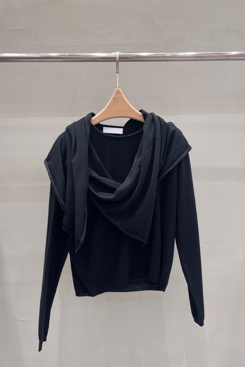 Wool Scarf Knit Top
