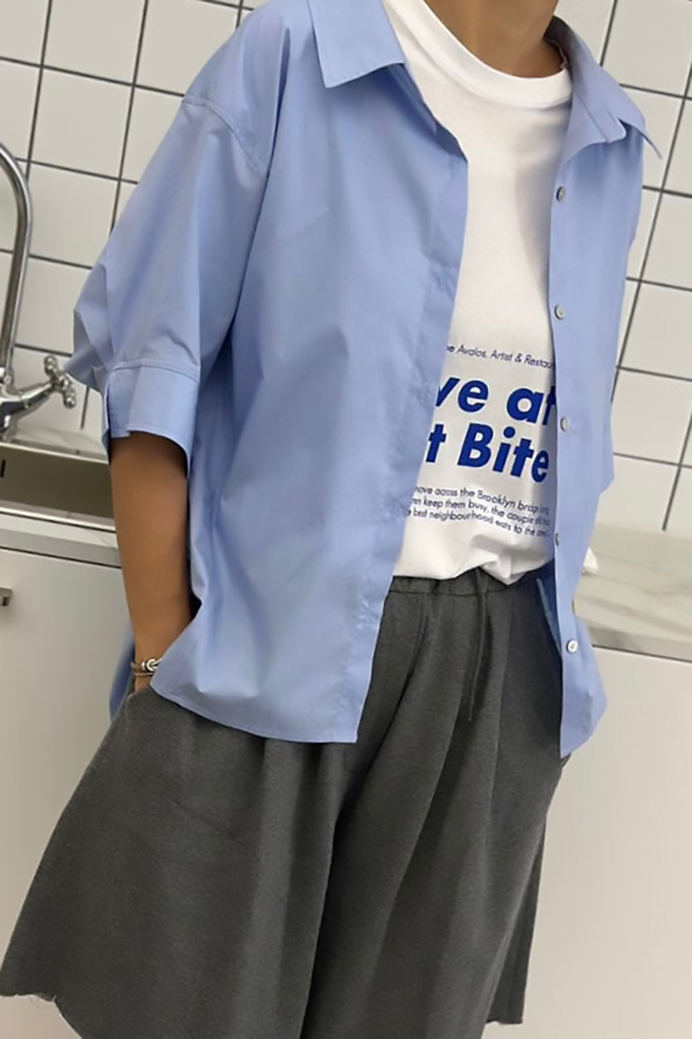 Tie Back Button-Up Blouse