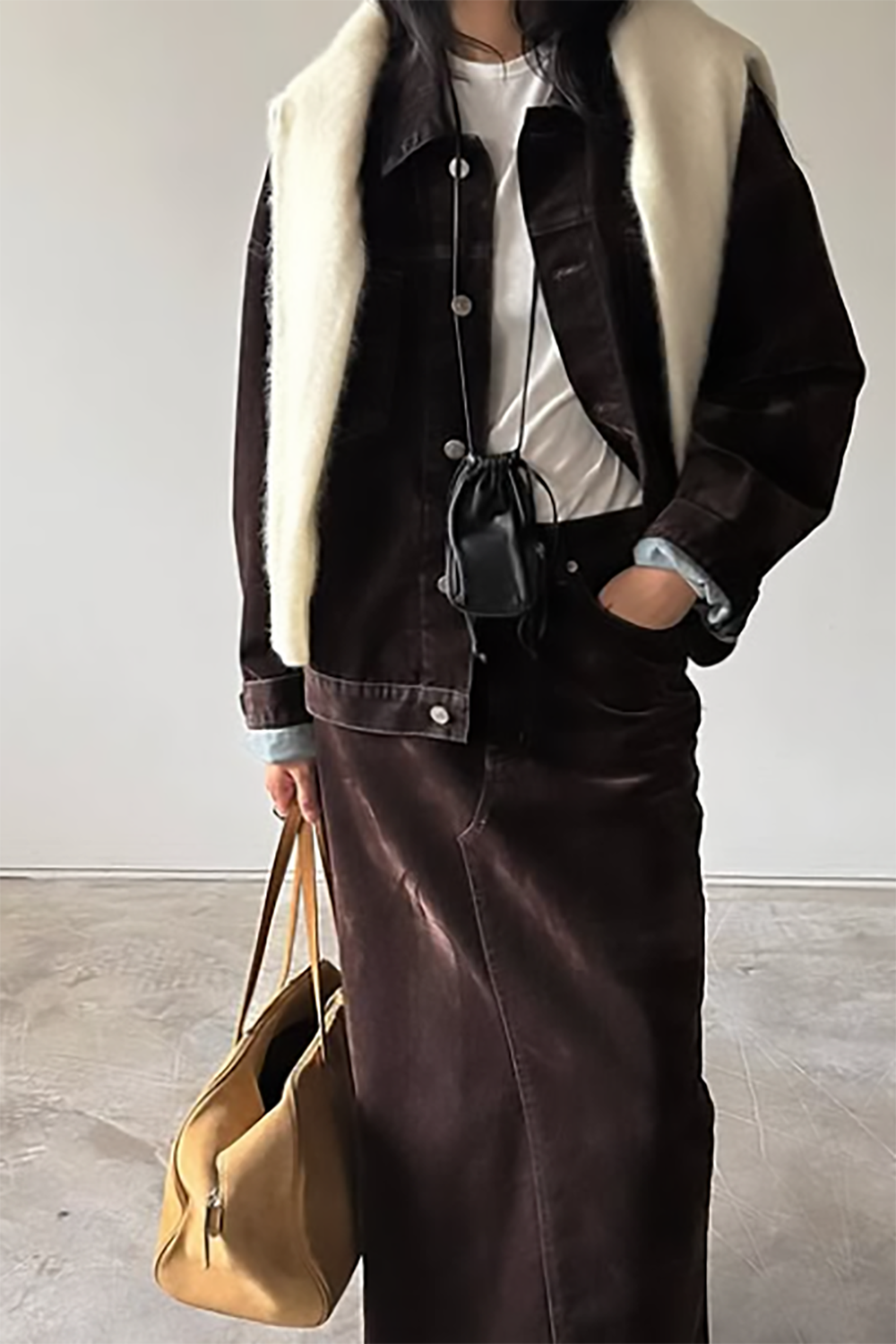 Velvet Button Front Jacket