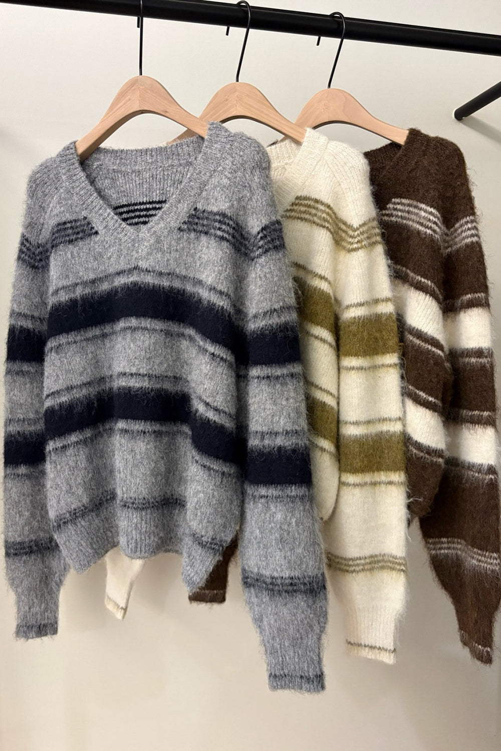 Brushed Striped Sweater