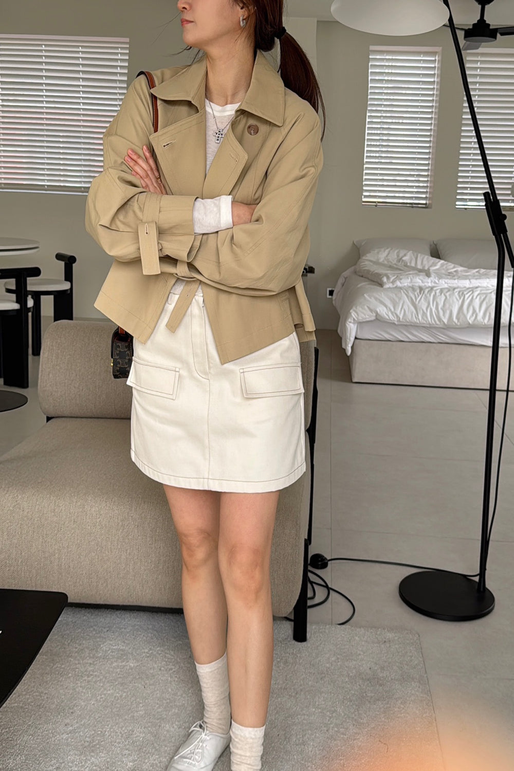 Cara Short Trench Coat