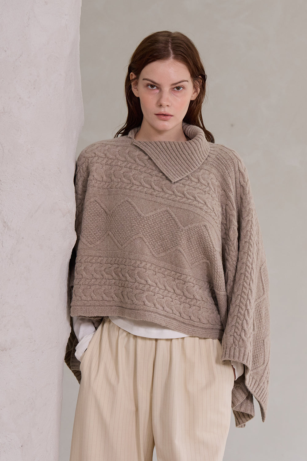 Cable Poncho Sweater
