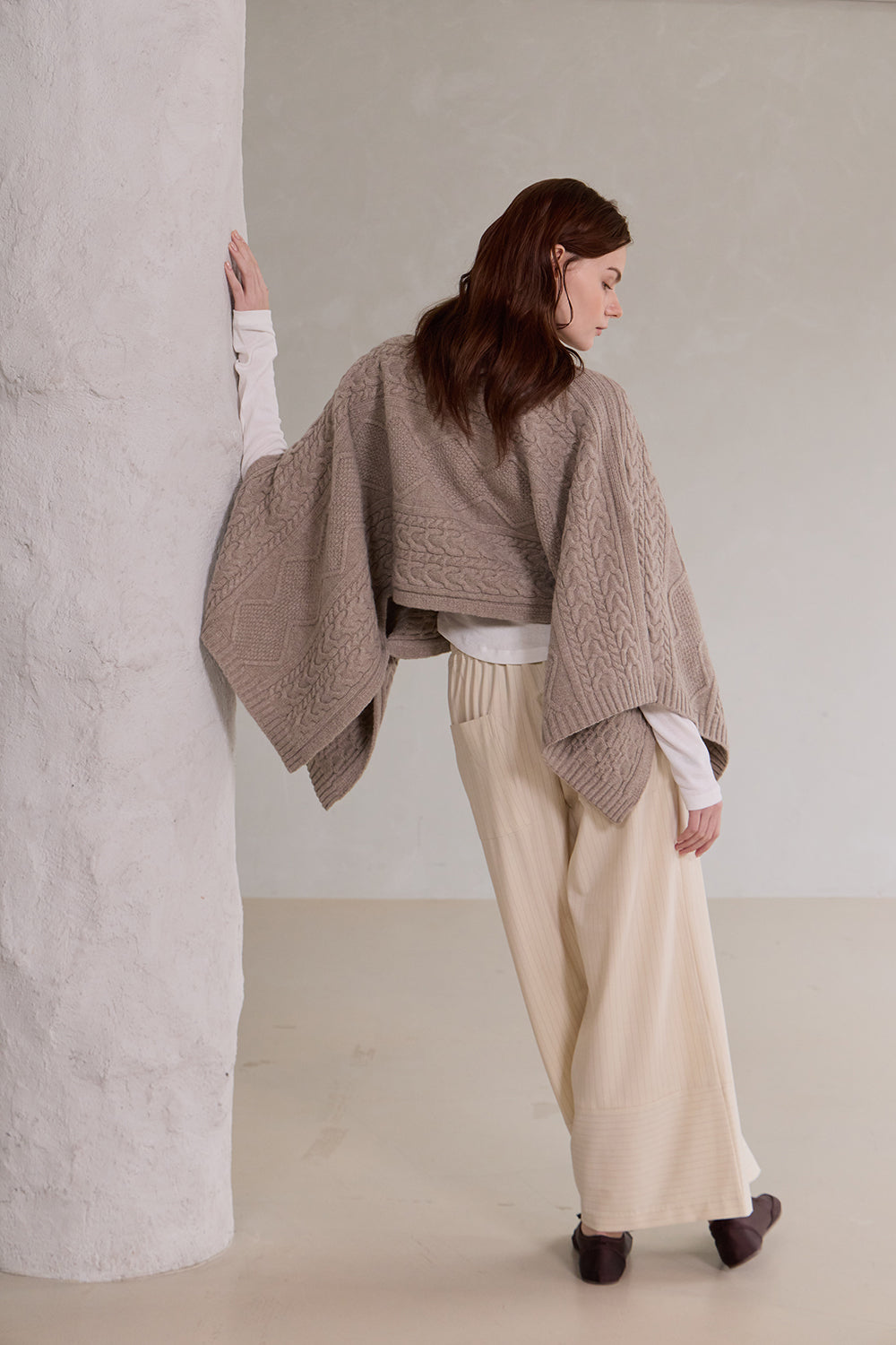 Cable Poncho Sweater