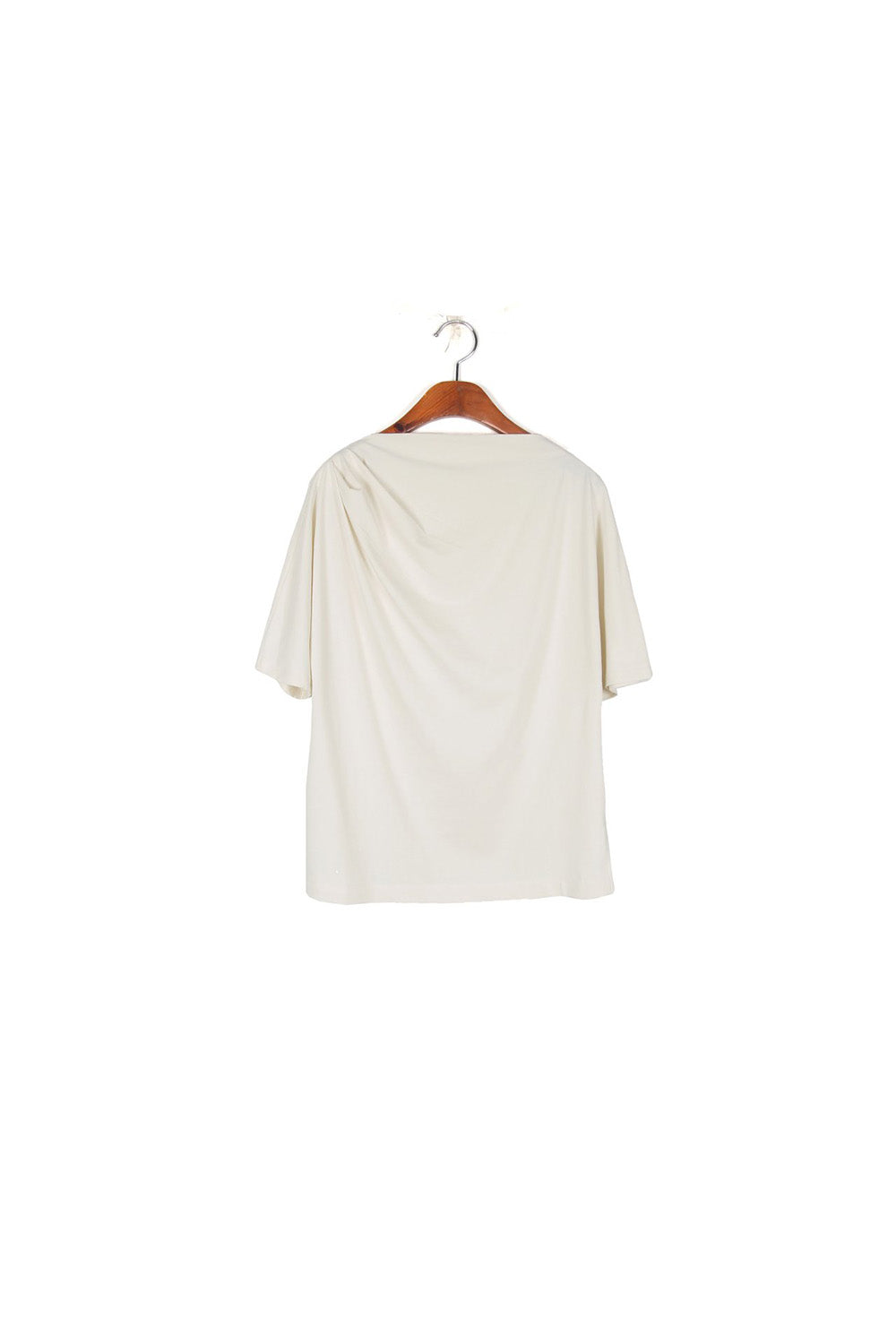 Drape Neck Short Sleeve T-Shirt