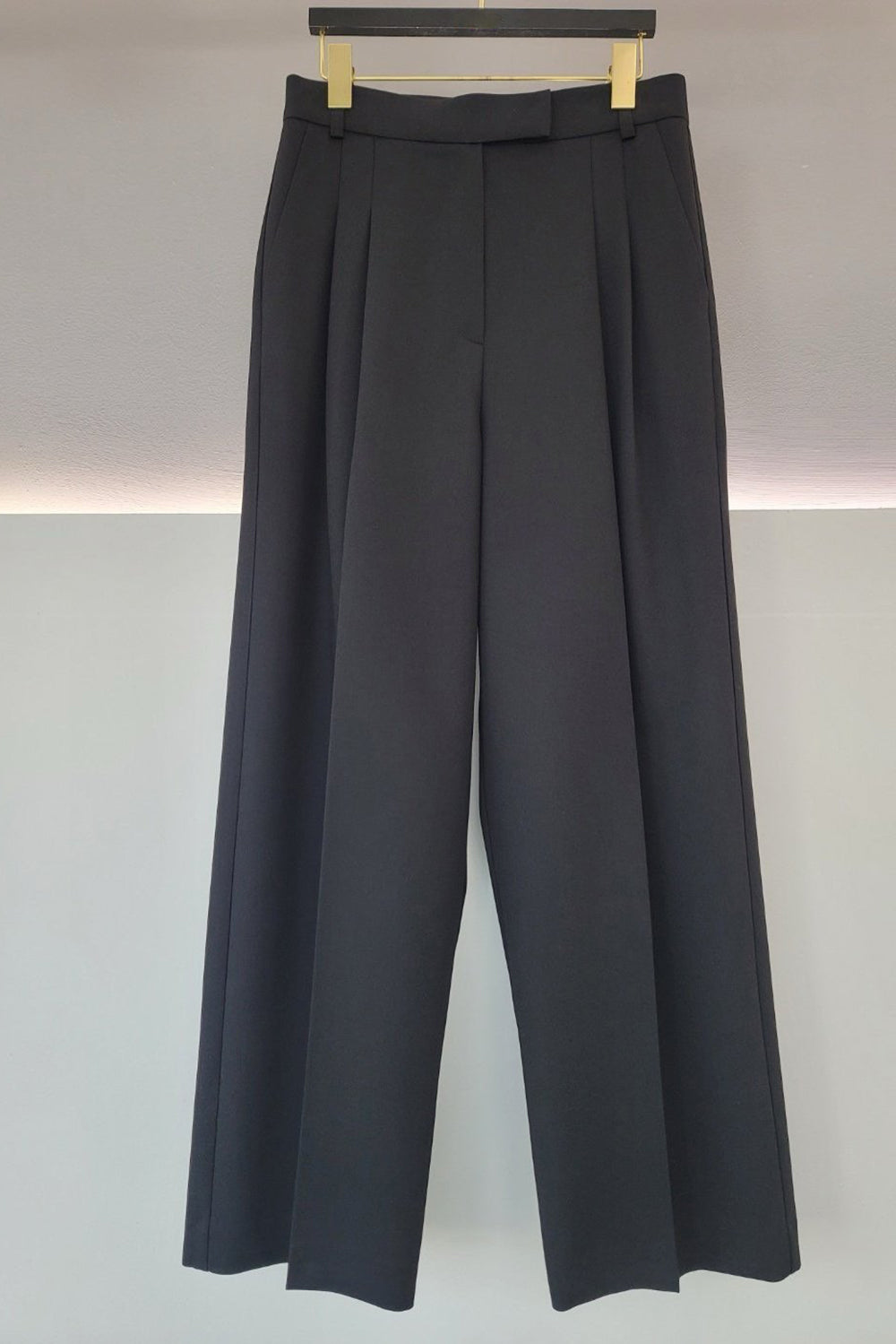 Pintuck Wide-Leg Pants