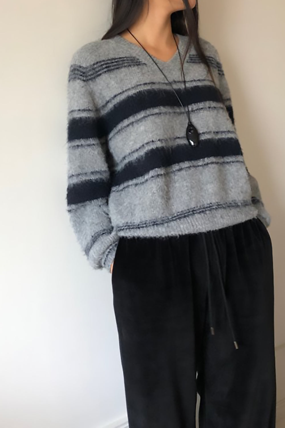 Brushed Striped Sweater