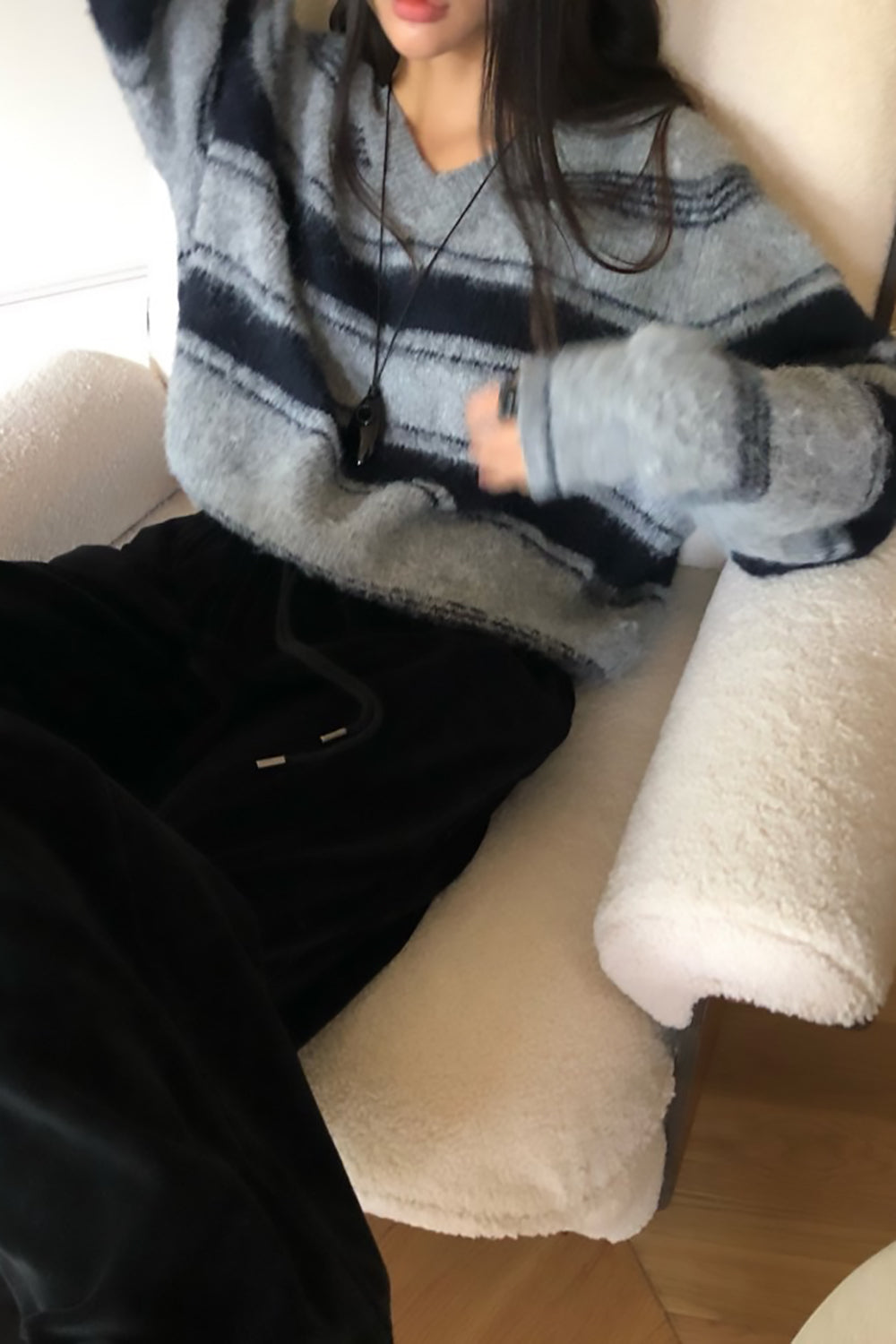 Brushed Striped Sweater