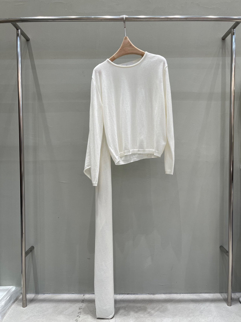 Wool Scarf Knit Top