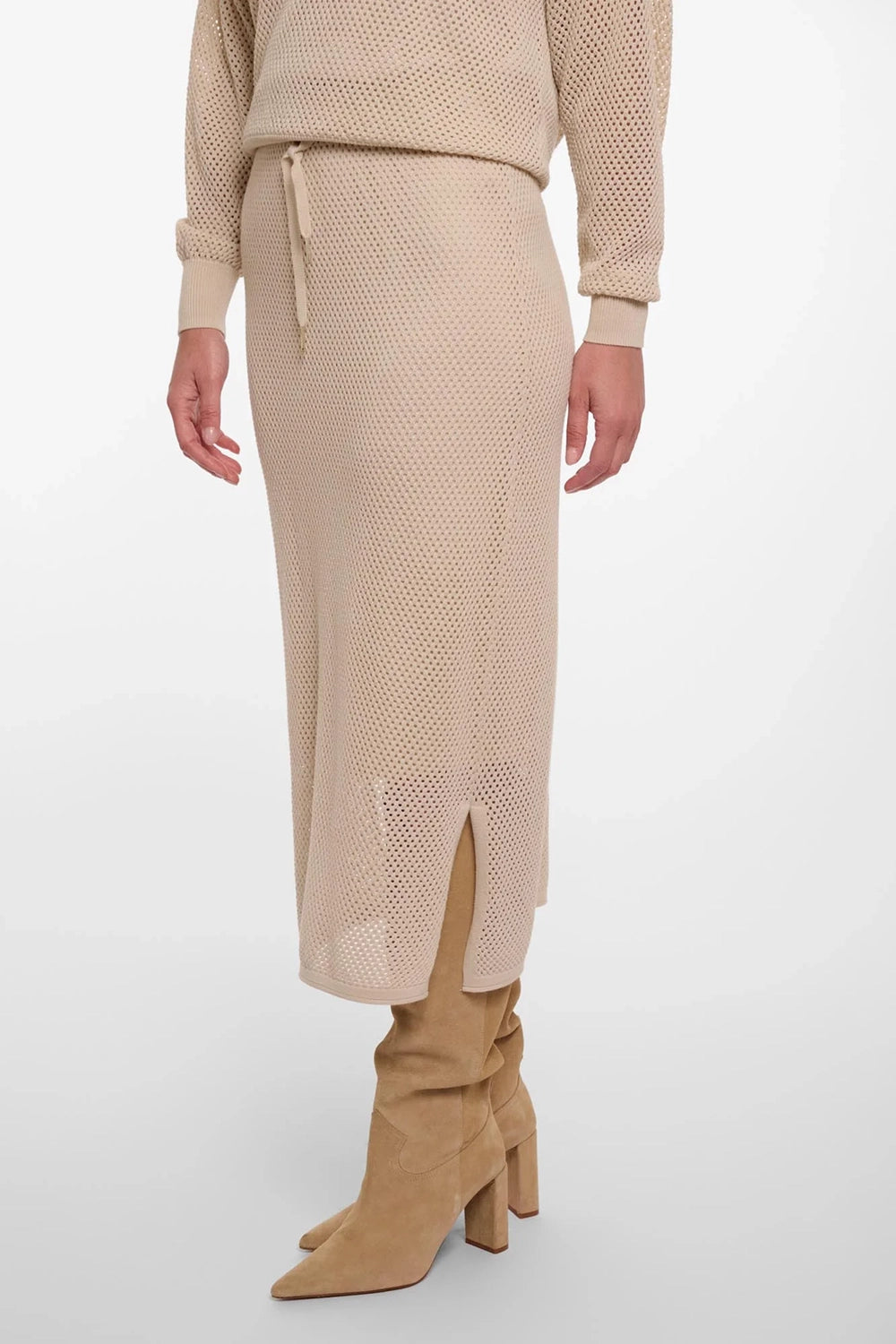 Lantana Textured Knit Midi Skirt