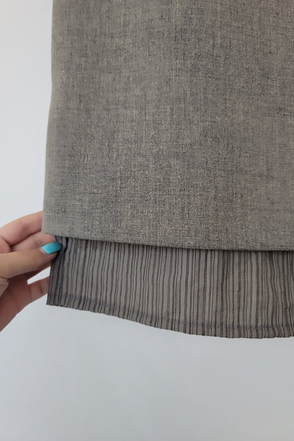 Layered Trim Column Skirt