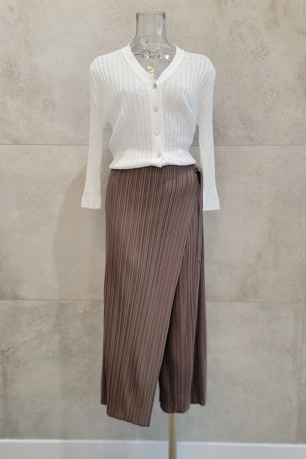 Wrap Detail Pleated Pants