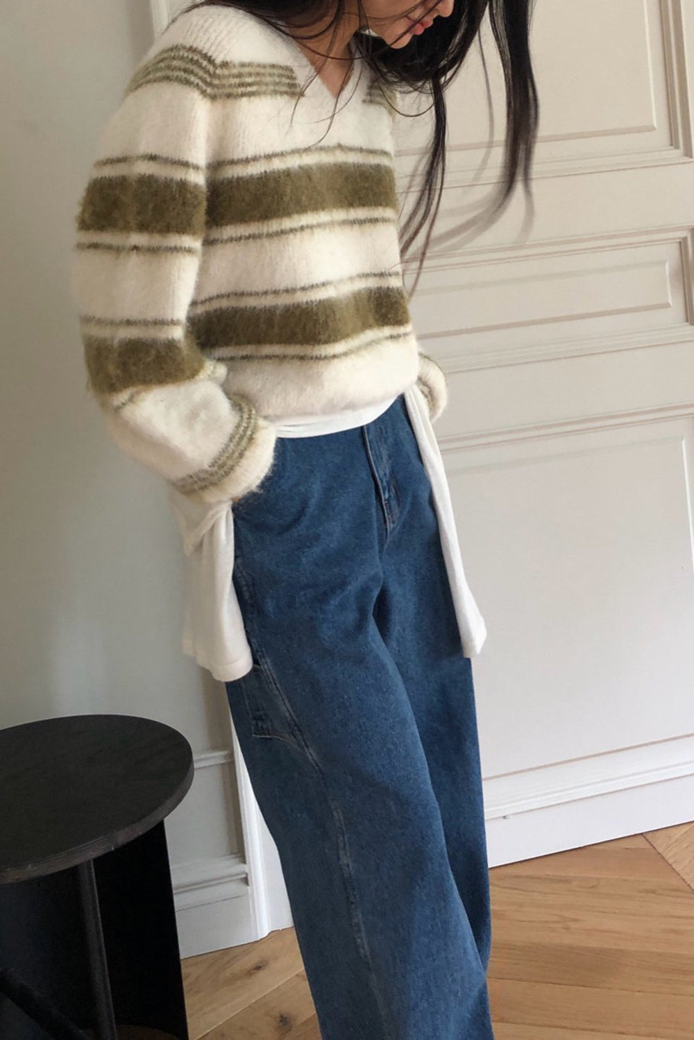 Brushed Striped Sweater