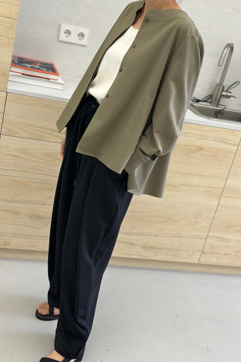 Pop Over Pocket Blouse