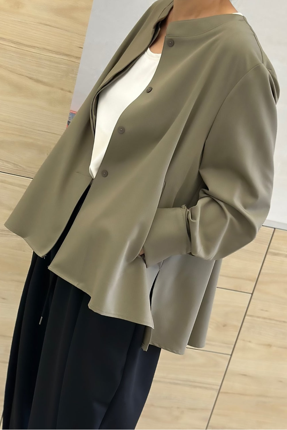 Pop Over Pocket Blouse