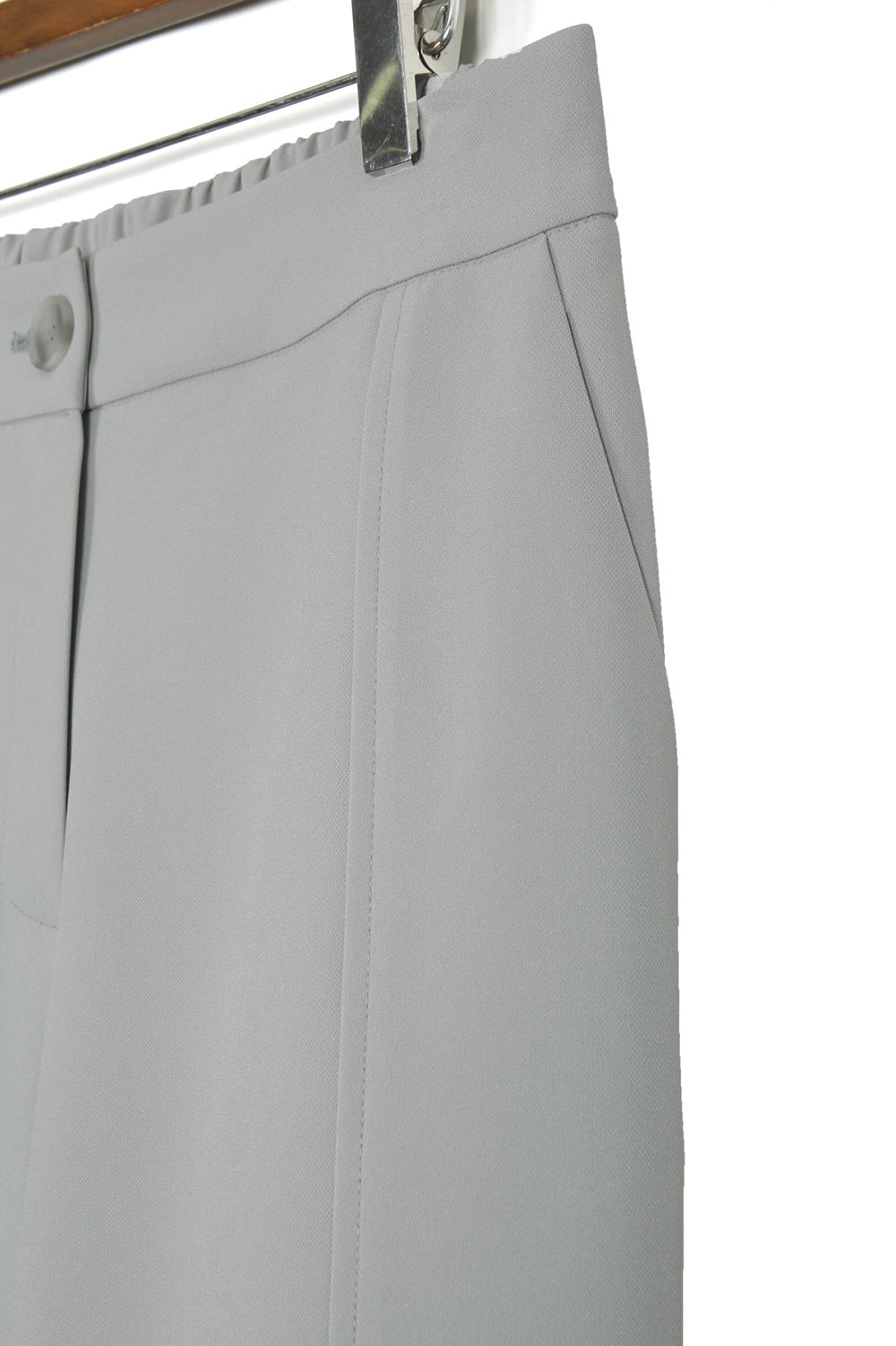 Seam Detail Semi Wide Pants
