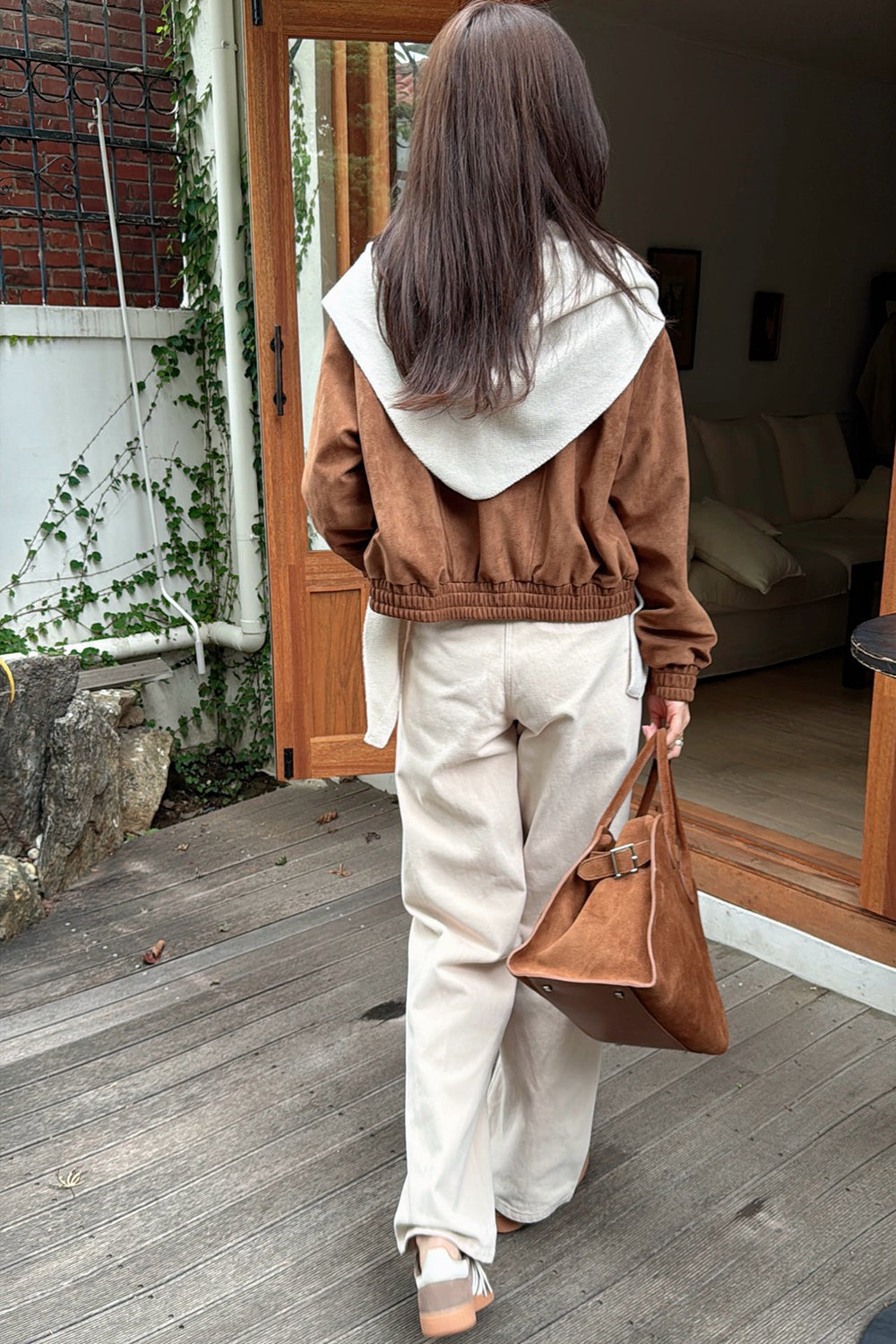 Suede Bomber Jacket
