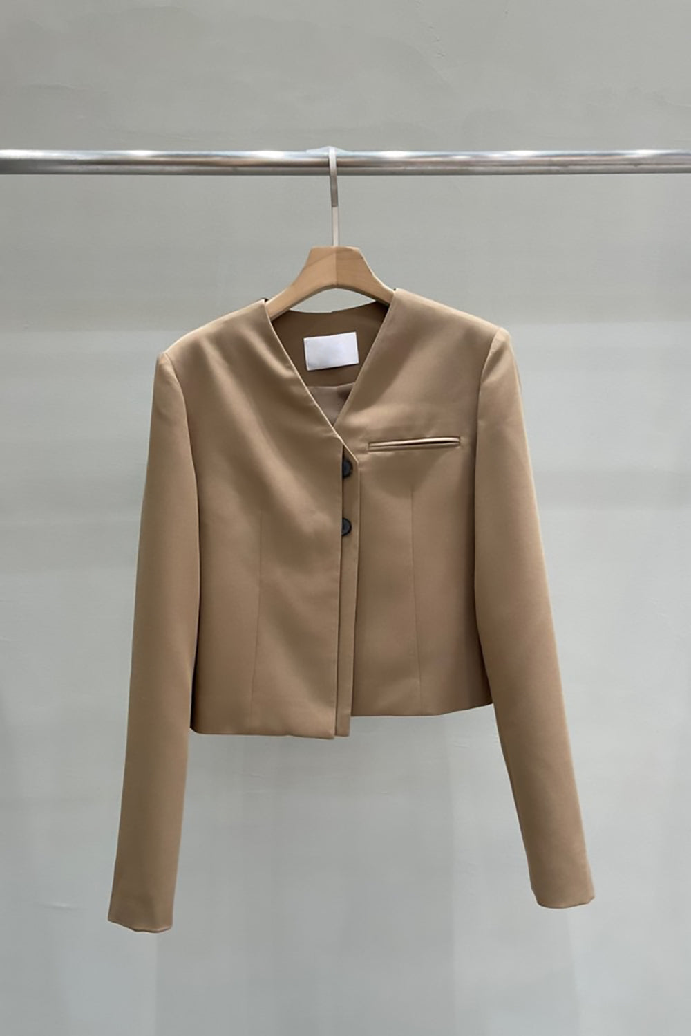 Vienna Collarless Crop Blazer