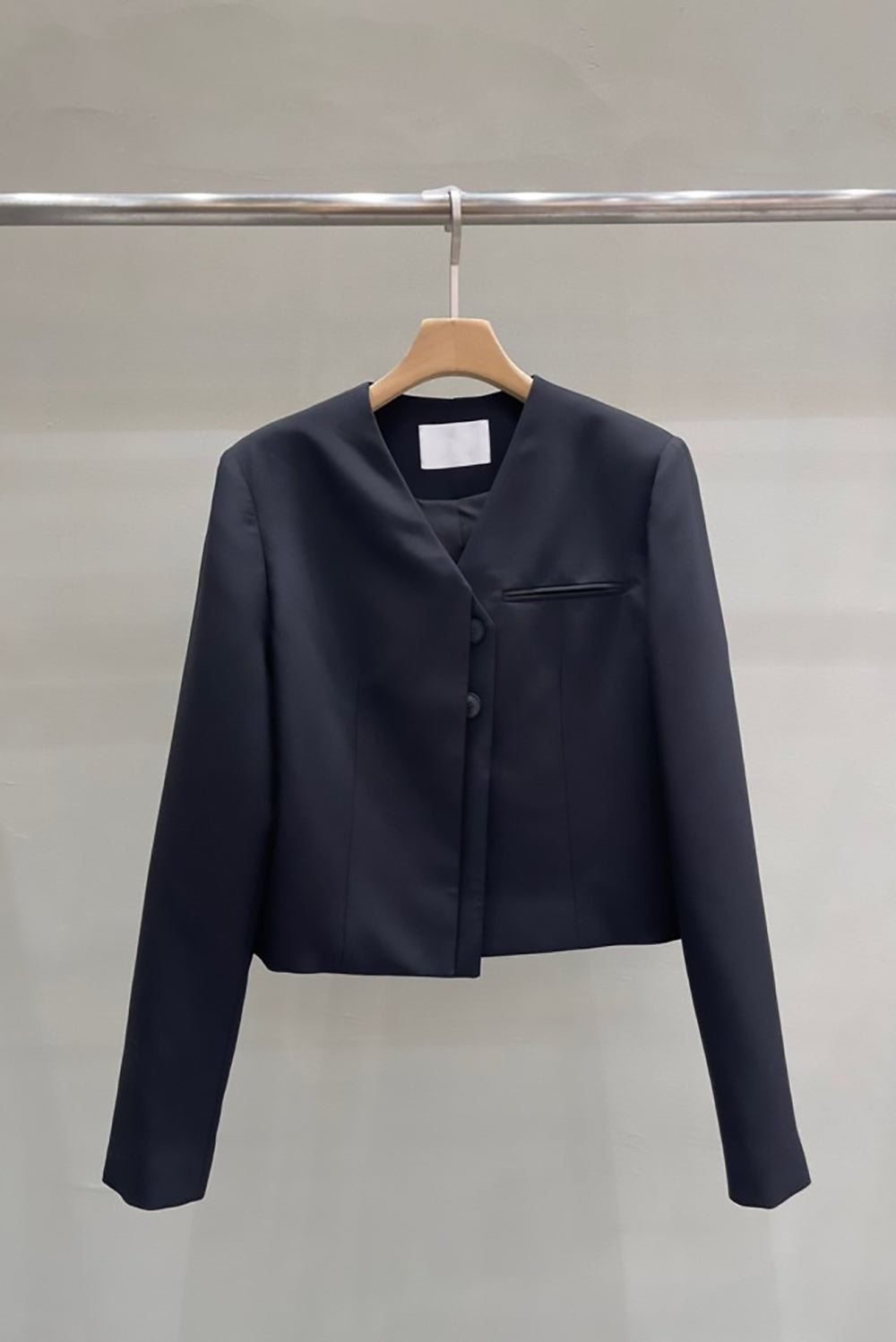 Vienna Collarless Crop Blazer