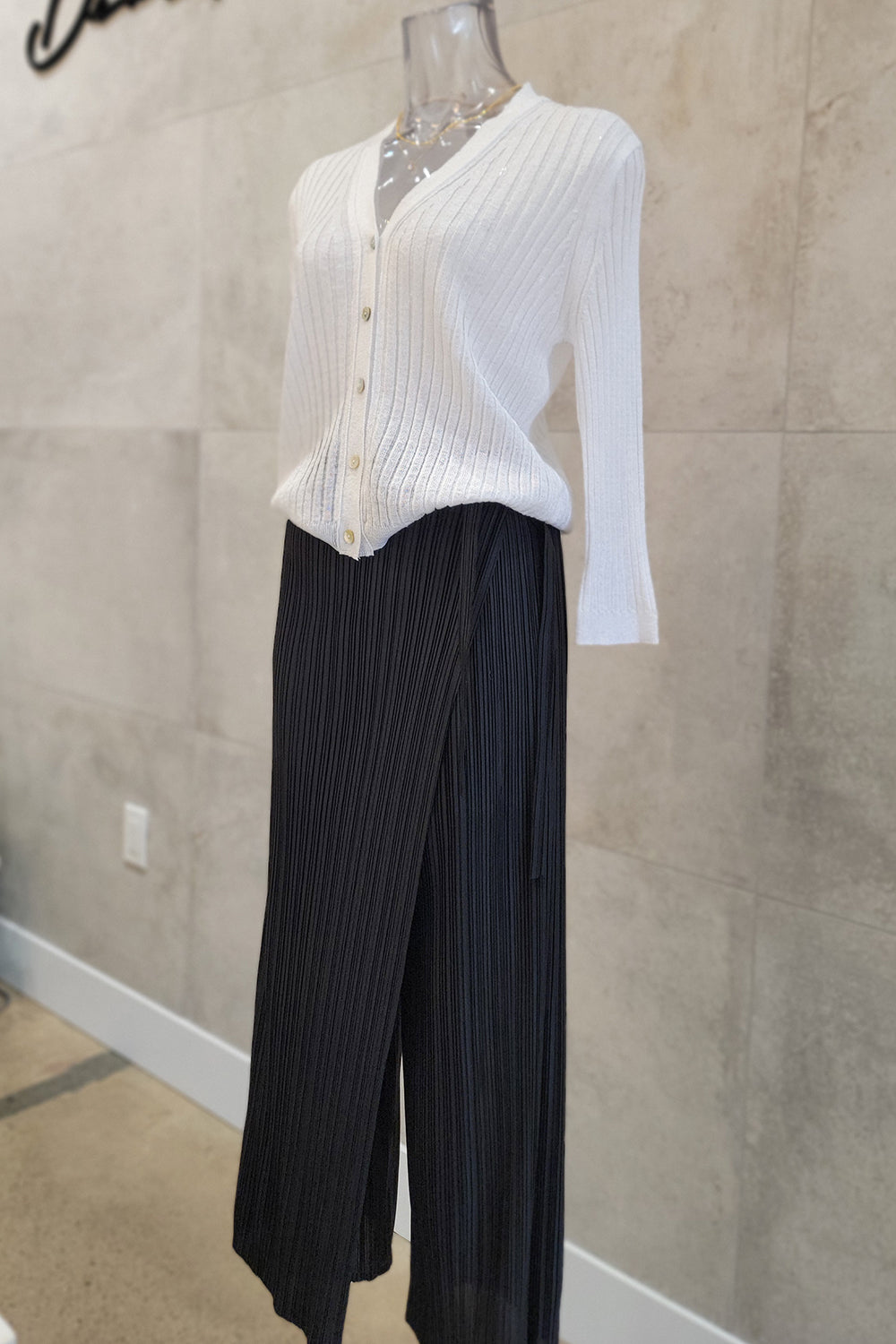 Wrap Detail Pleated Pants