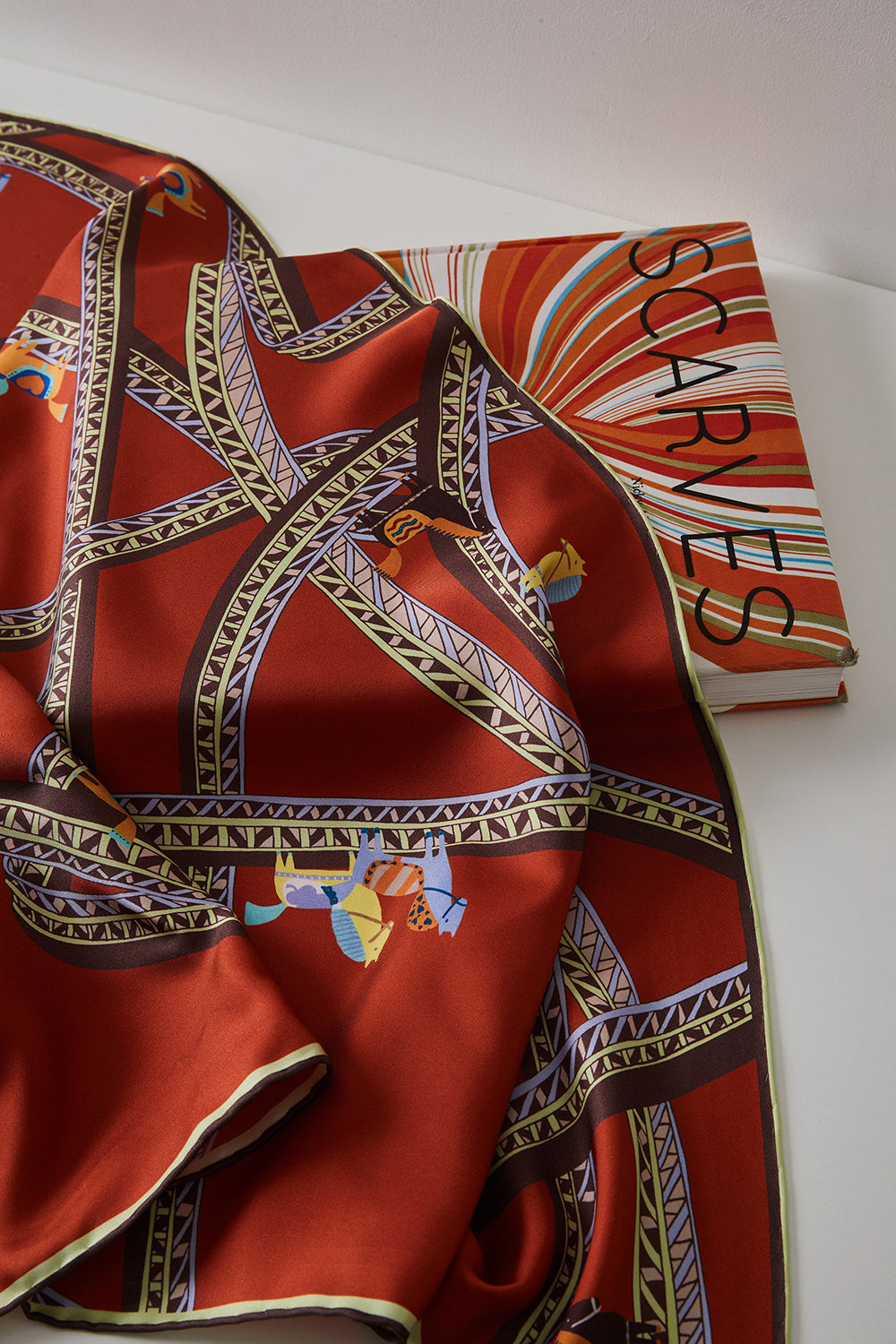 Equine Triangle Silk Scarf