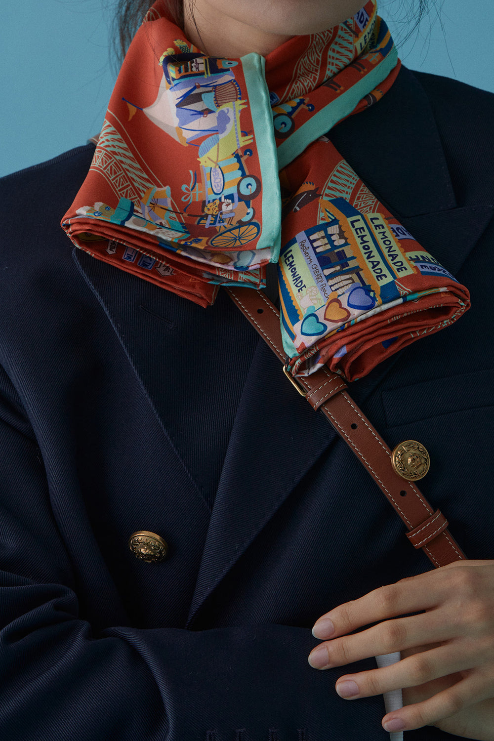 F??te Square Silk Scarf