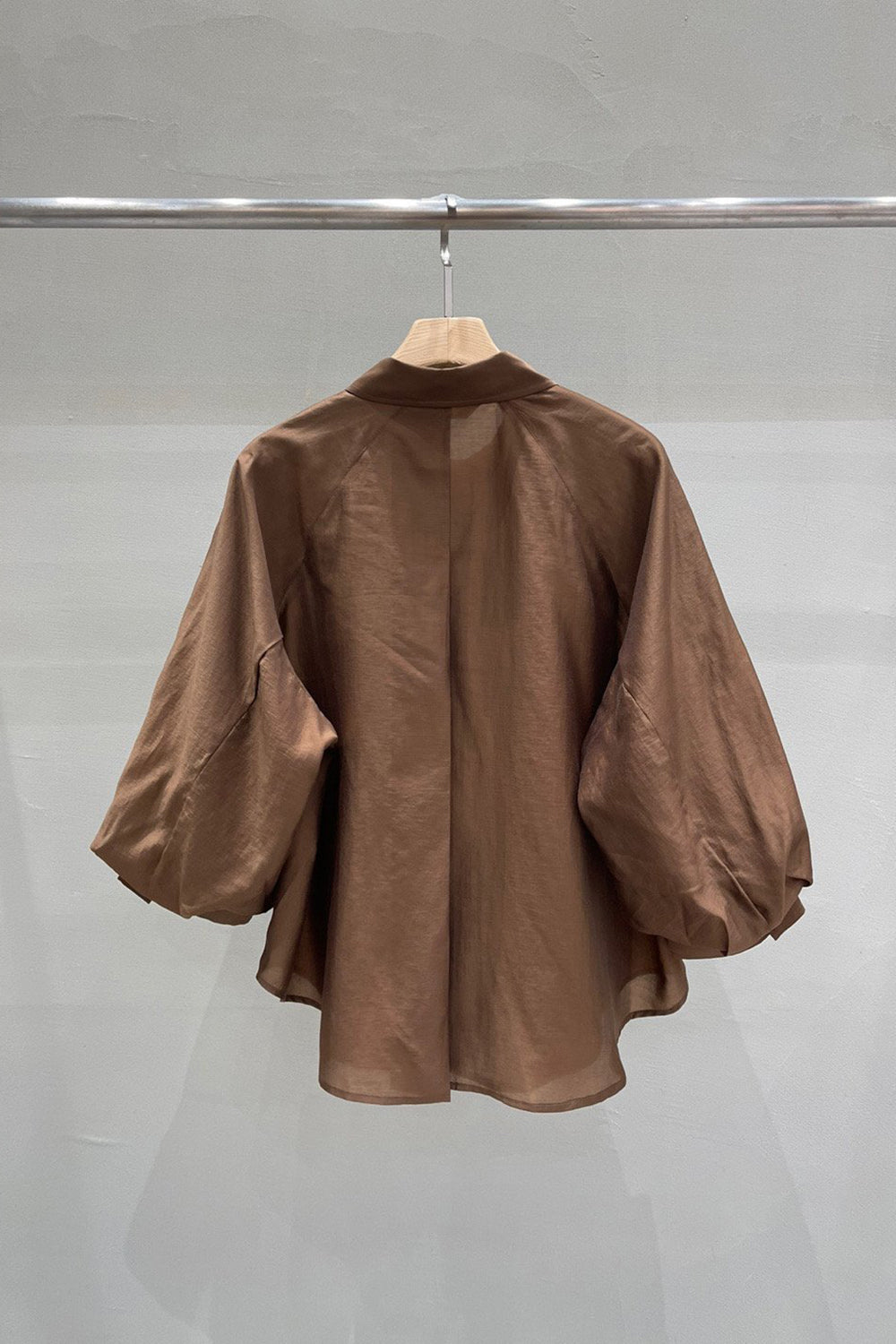 Blouson Sleeve Button-Up Shirt