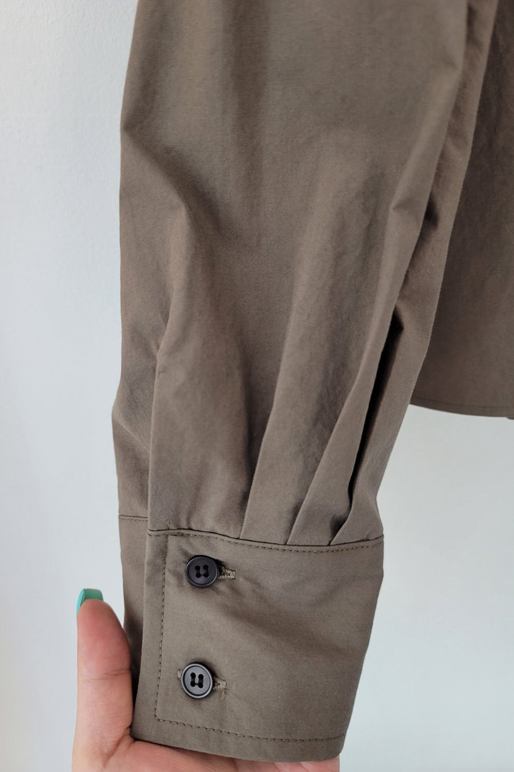 Box Pleat Button-Up Shirt