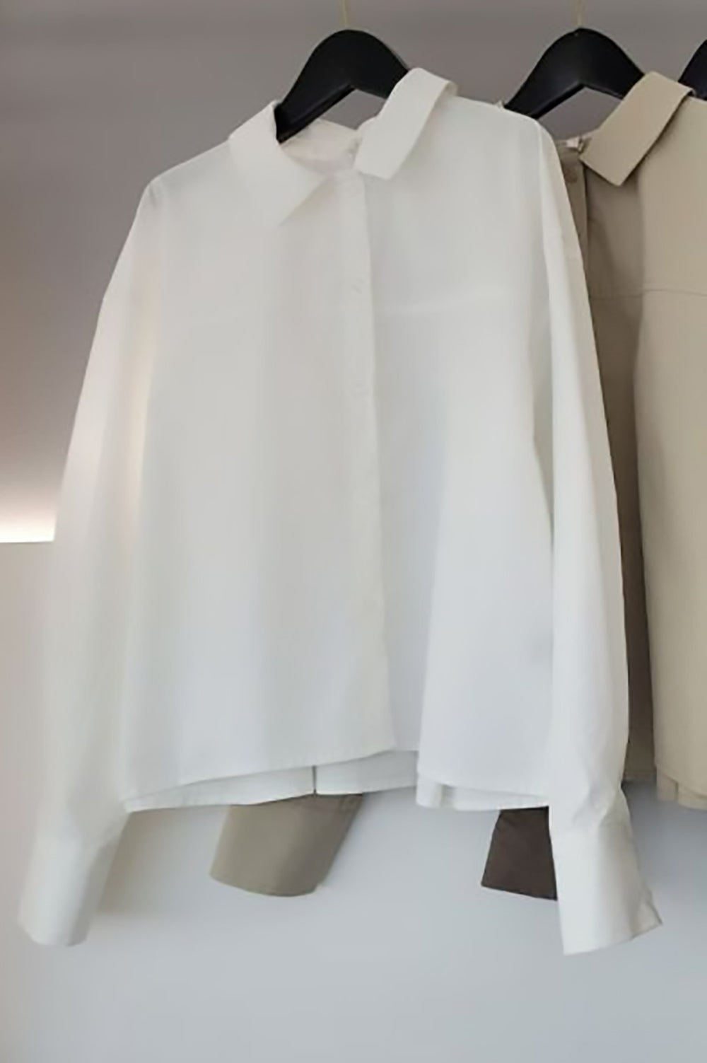 Box Pleat Button-Up Shirt