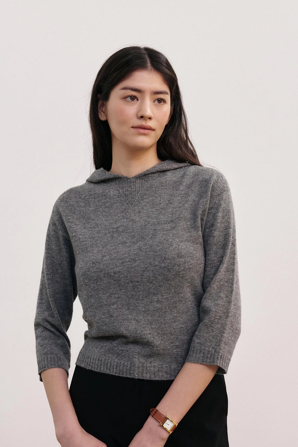 Cashmere Blend Hooded Sweater