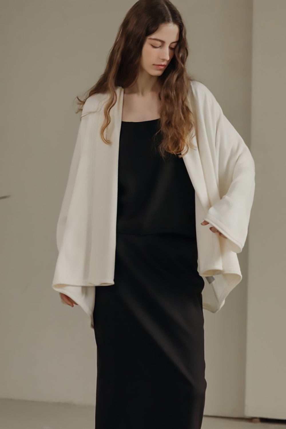 Cashmere Blend Open Cardigan