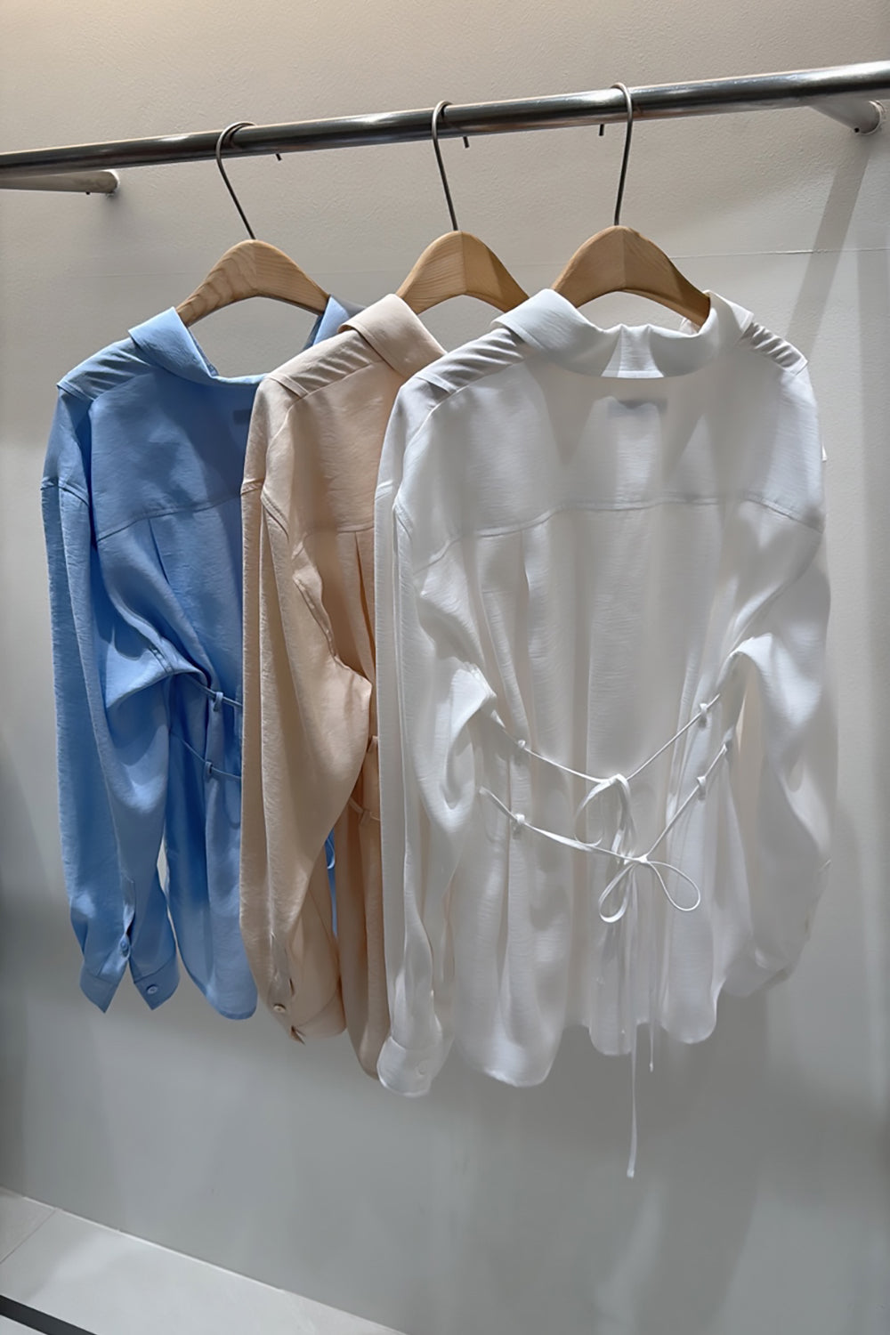 Silky Tie Back Shirt