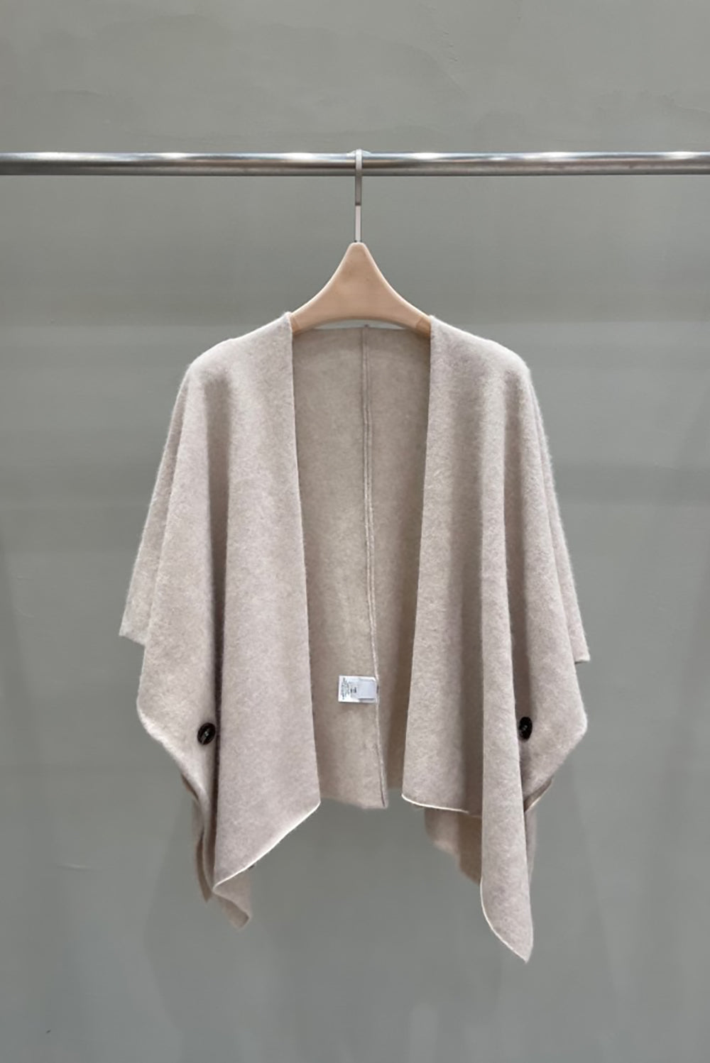 Wool Blend Open Front Cardigan